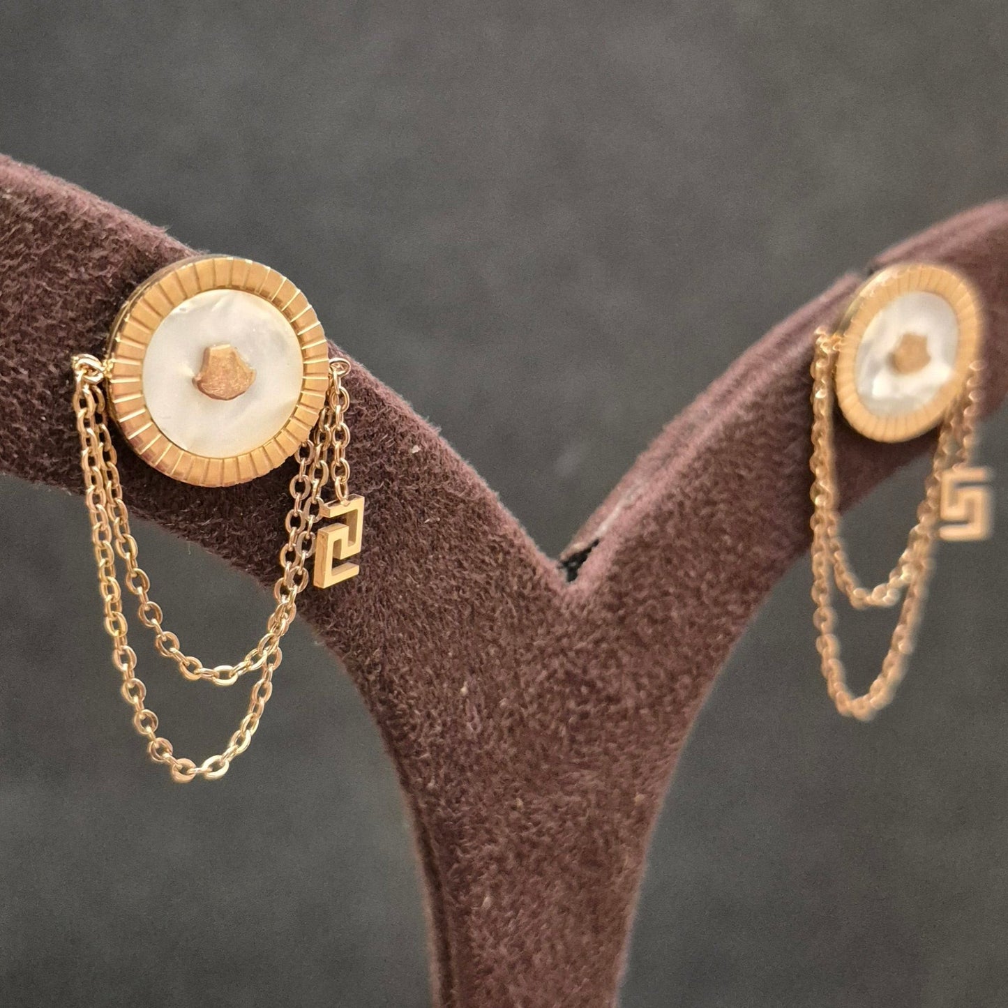 Beautiful statement earrings_white - premium