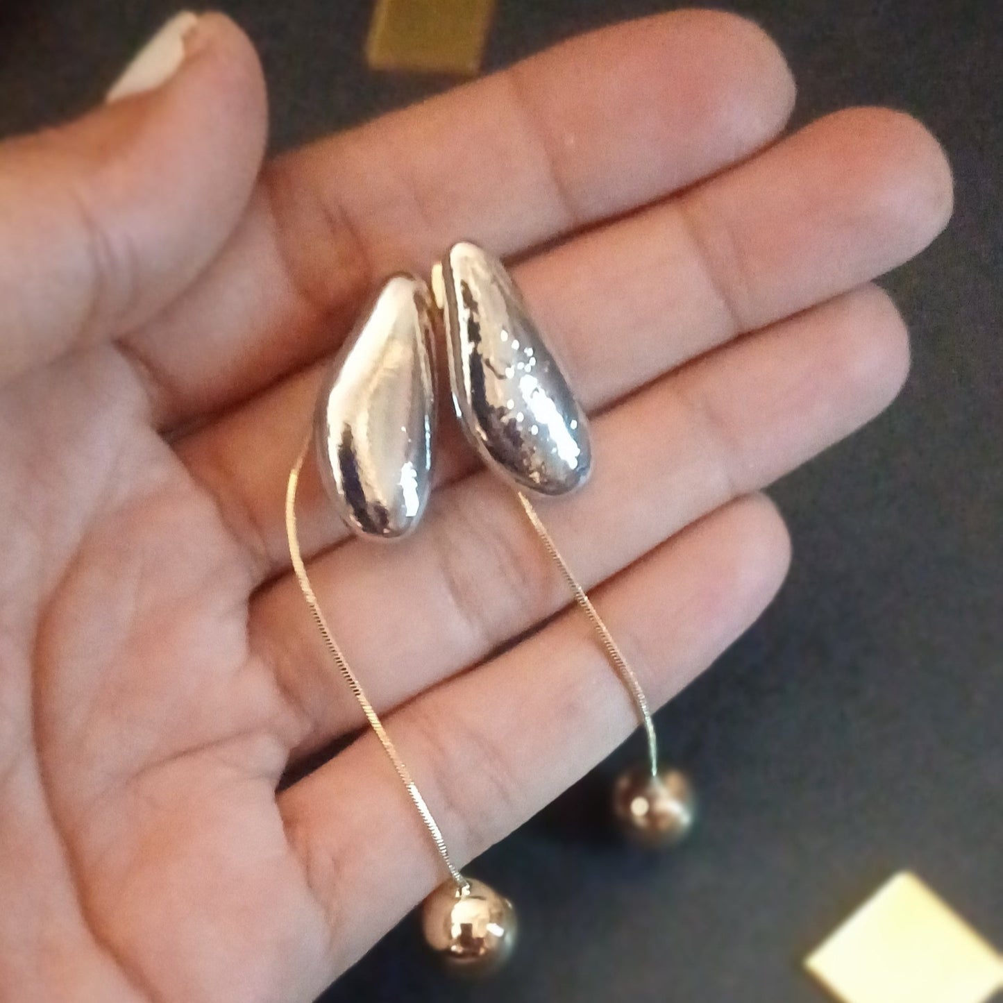 Silver Golden Multi option Earring