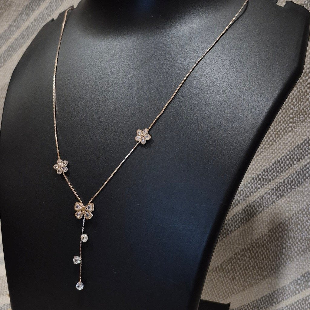 Crystal flowers beaded necklace for her