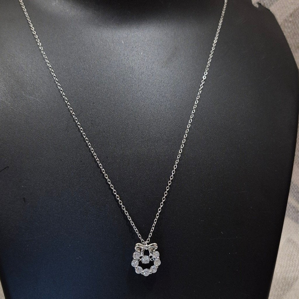 Diamond buzz silver chain pendant_2 daily office college wears