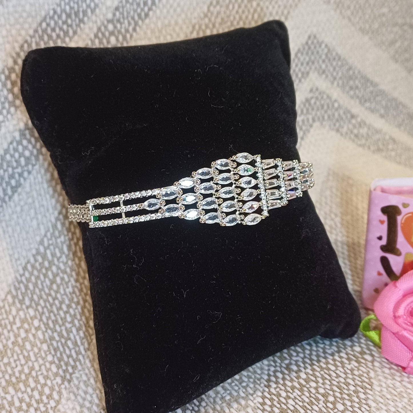 Diamond packed kada bracelet