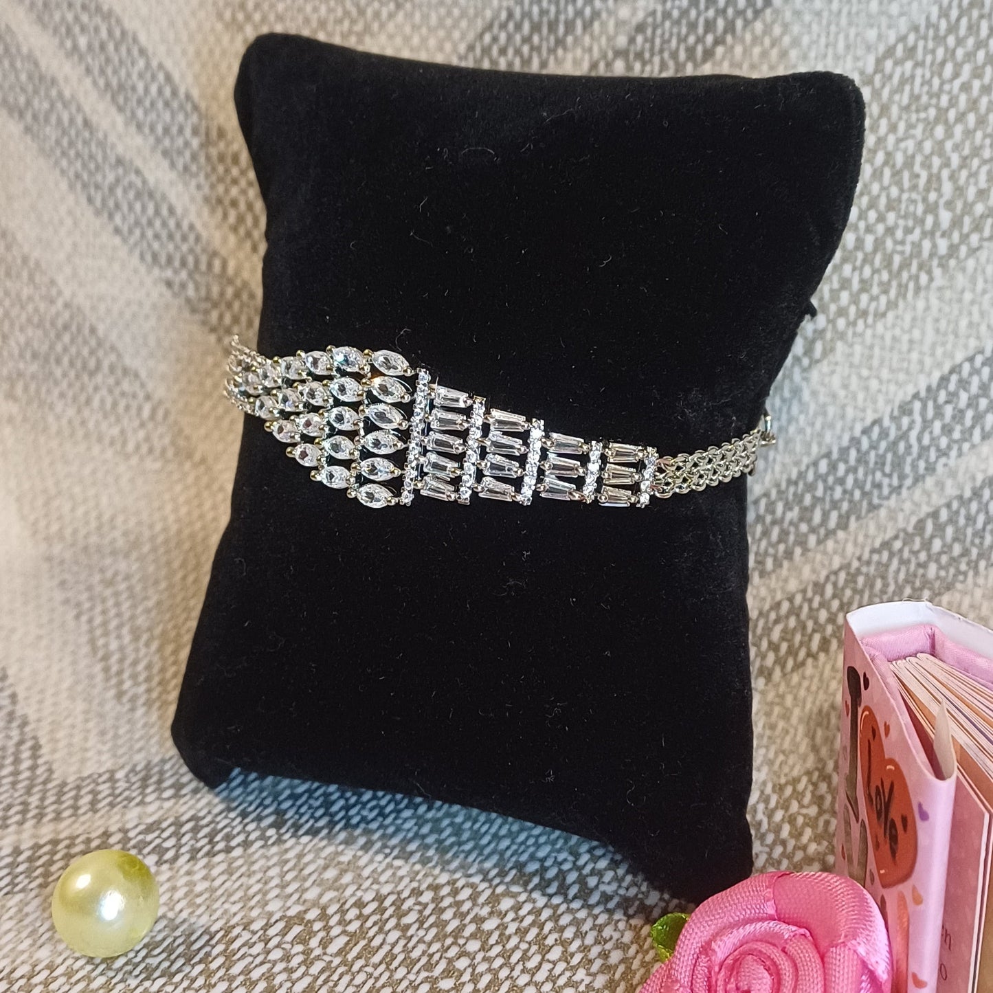 Diamond packed kada bracelet