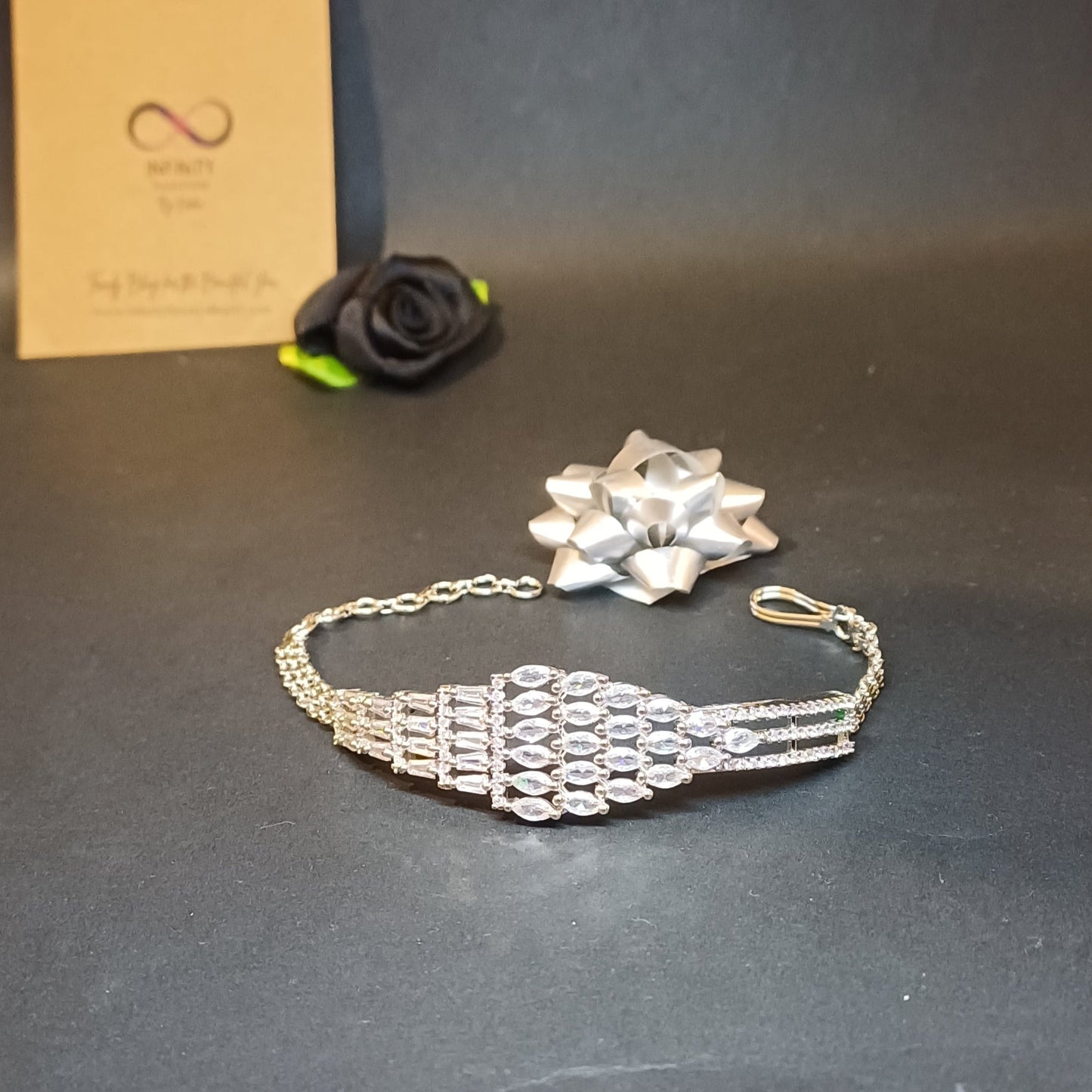 Diamond packed kada bracelet