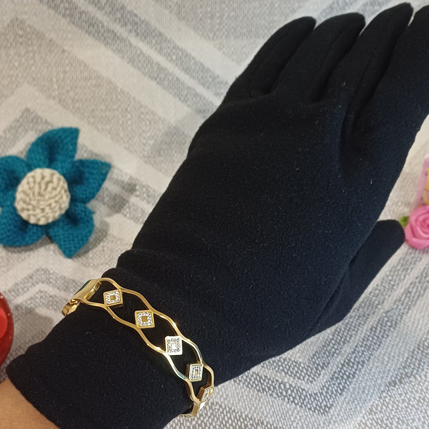Golden broad kada A.D _ Anti tarnish daily wear high quality wrist band