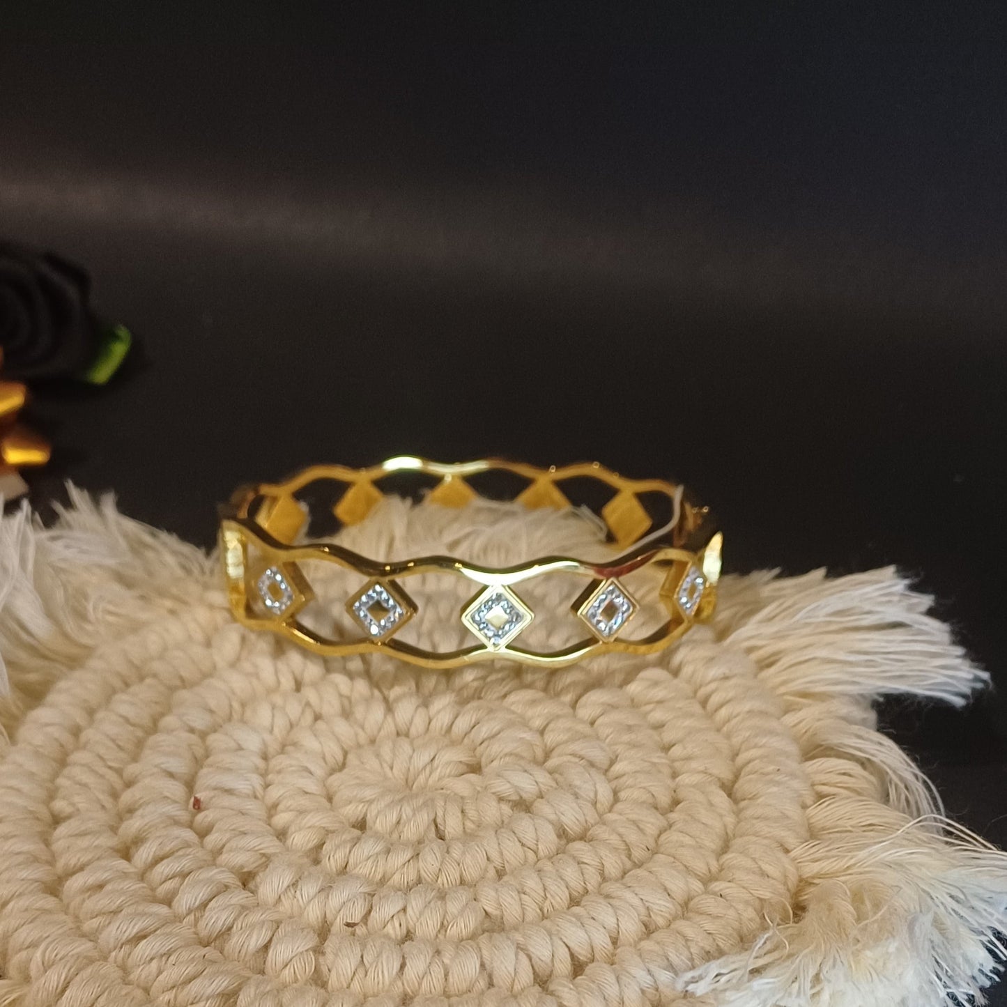 Golden broad kada A.D _ Anti tarnish daily wear high quality wrist band
