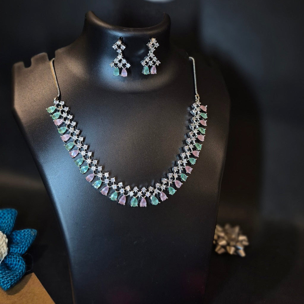 Diamond Choker Set- American Diamond Trending