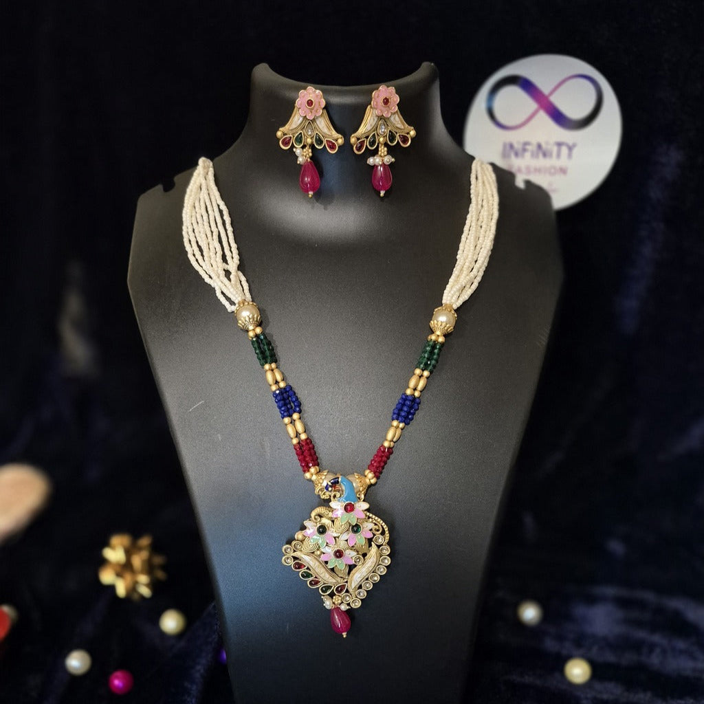 Heritage Inspired Design Premium Pearl Necklace with Jukmkas 3