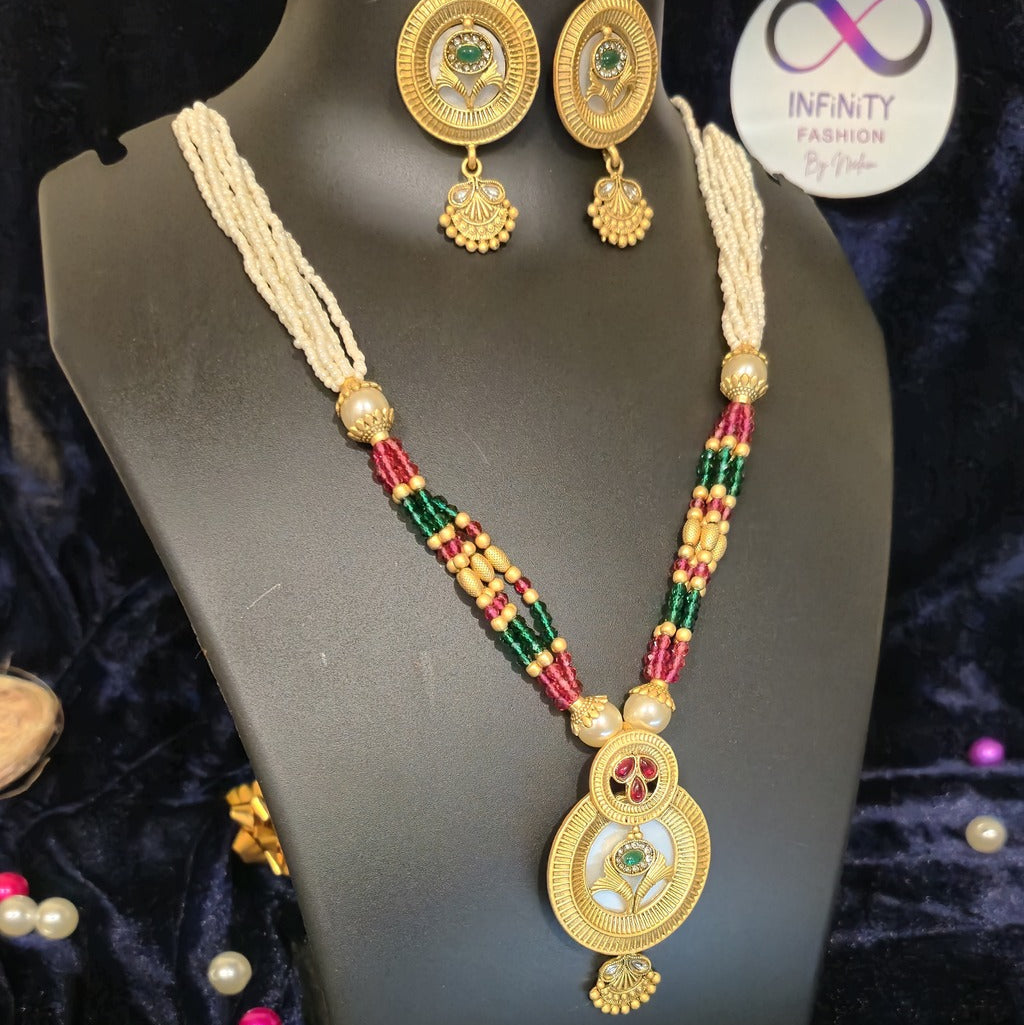 Heritage Inspired Design Premium Pearl Necklace with Jukmkas 4