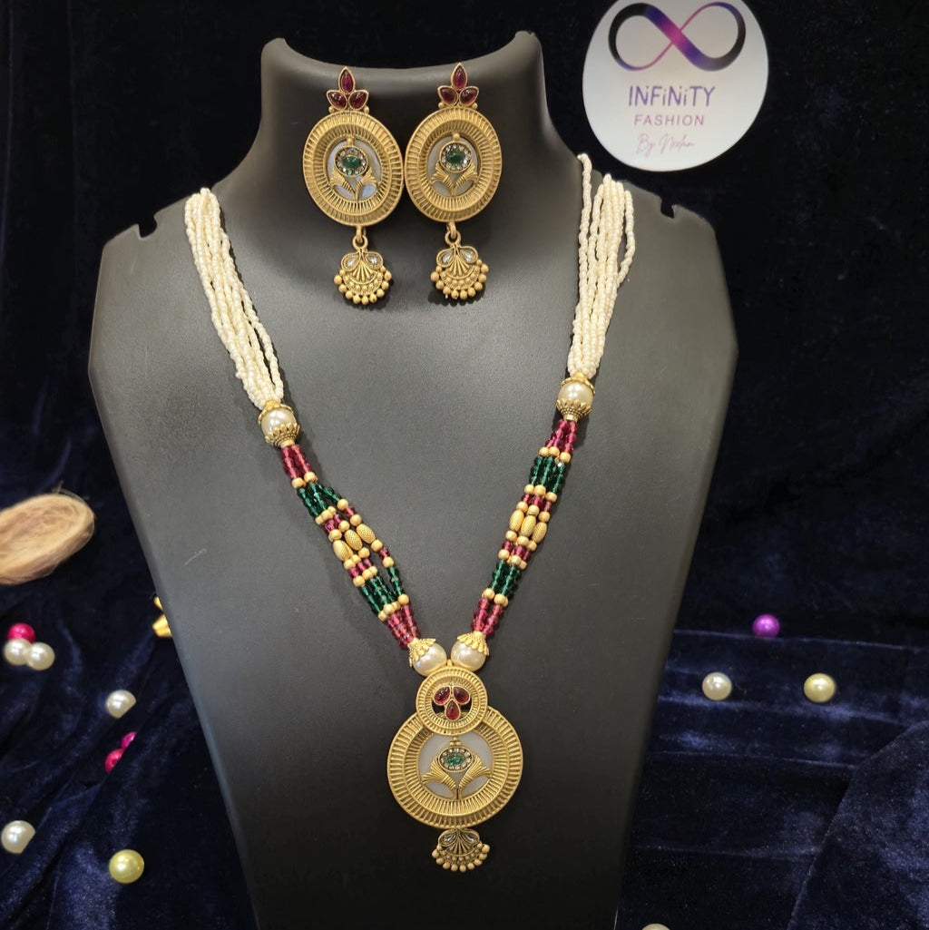 Heritage Inspired Design Premium Pearl Necklace with Jukmkas 4