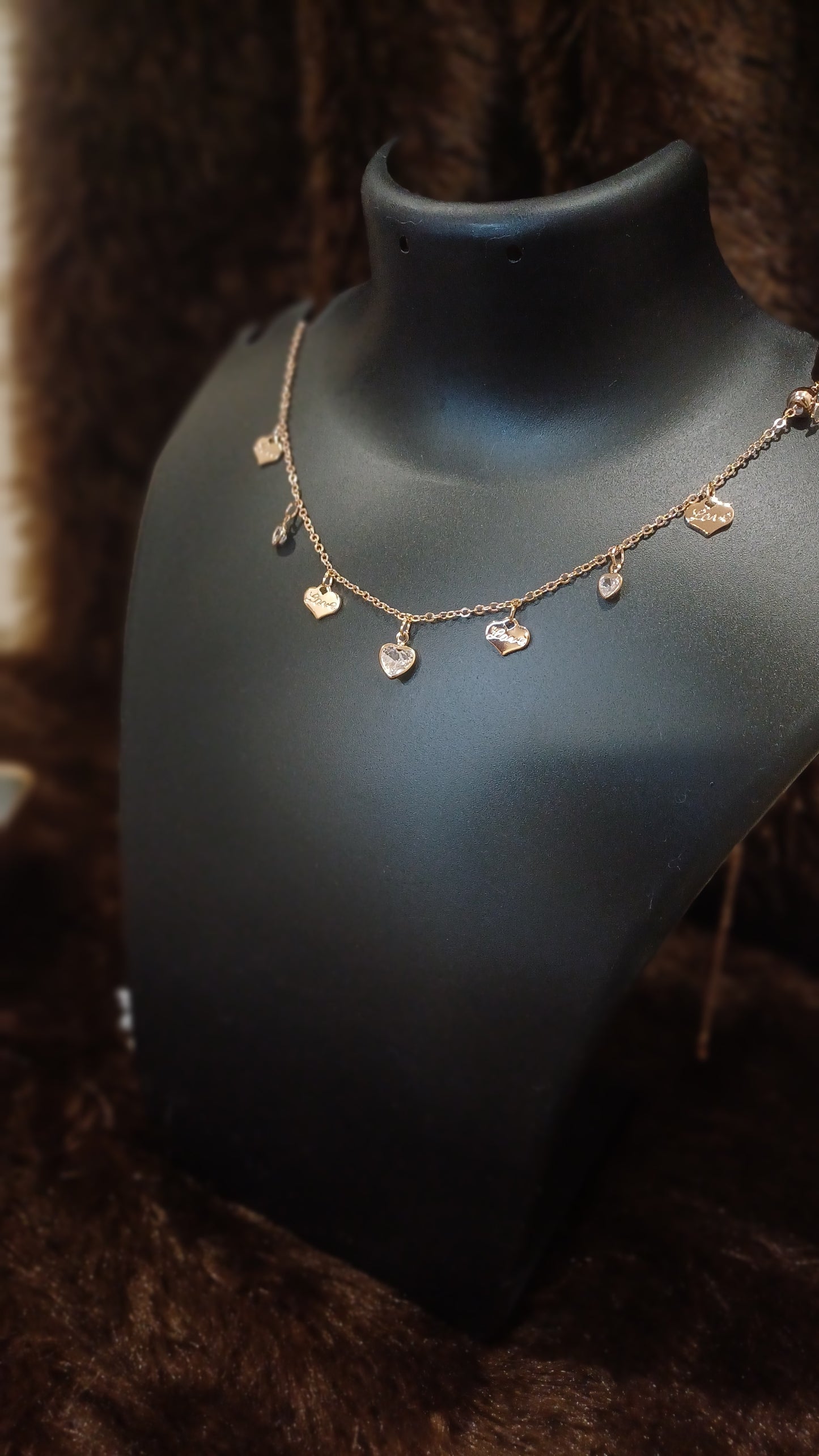 Heart of stones and chimes_ statement chain_ anti tarnish