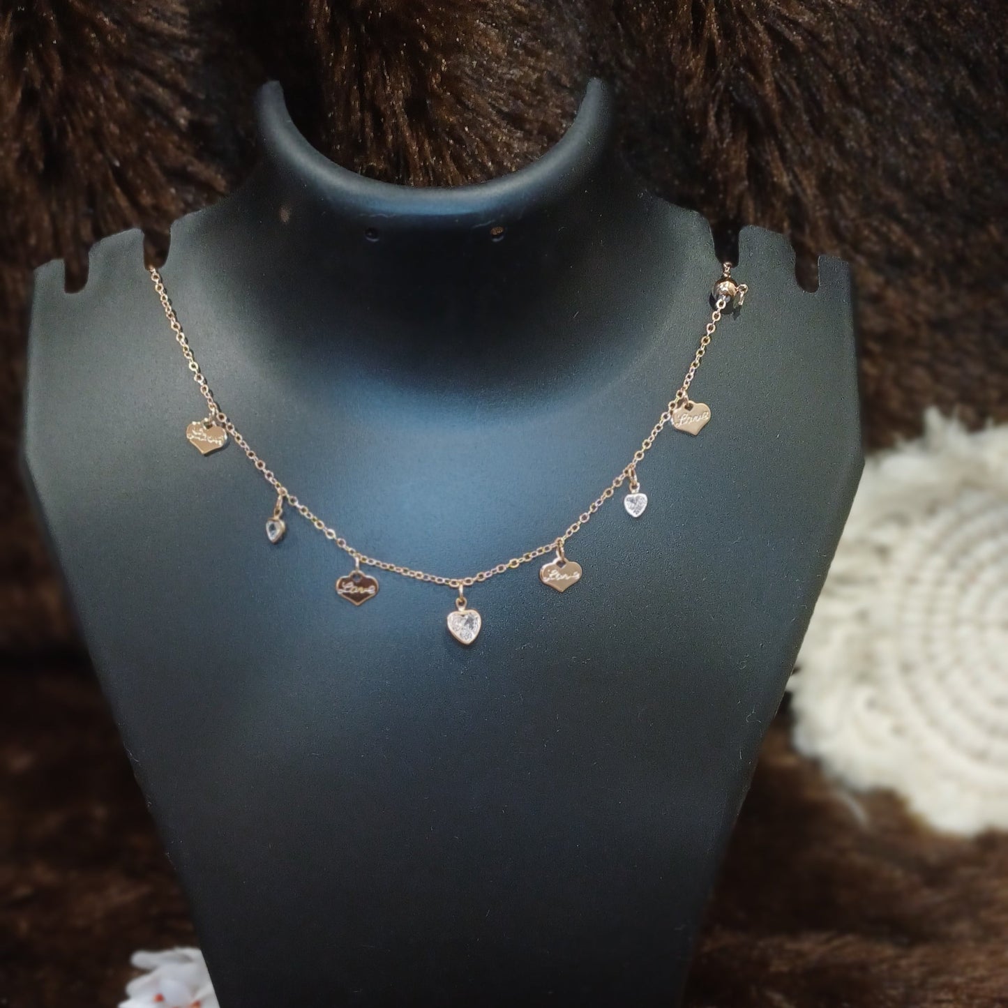 Heart of stones and chimes_ statement chain_ anti tarnish