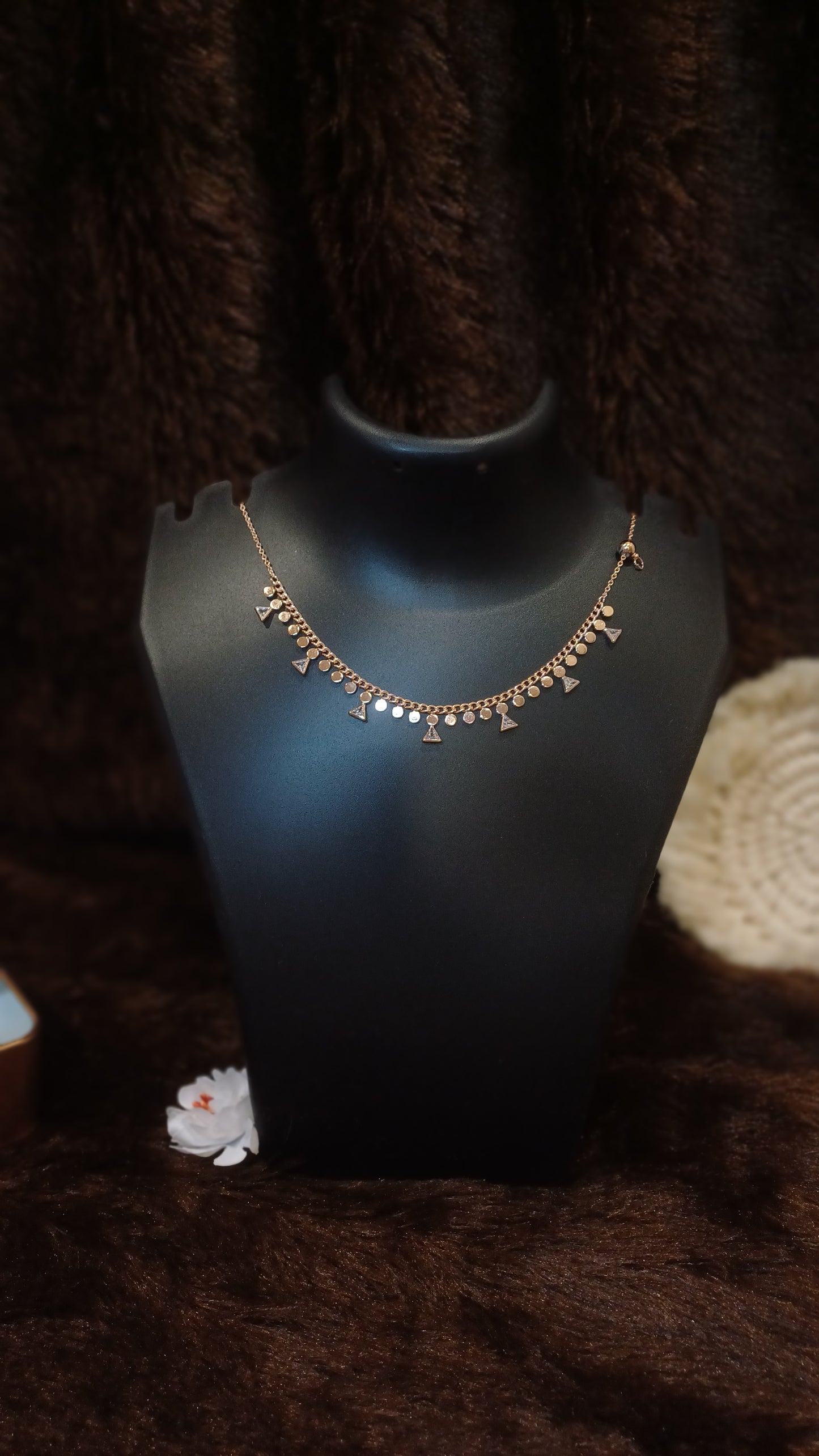 Festoon designer necklace_anti tarnish_ statement chain