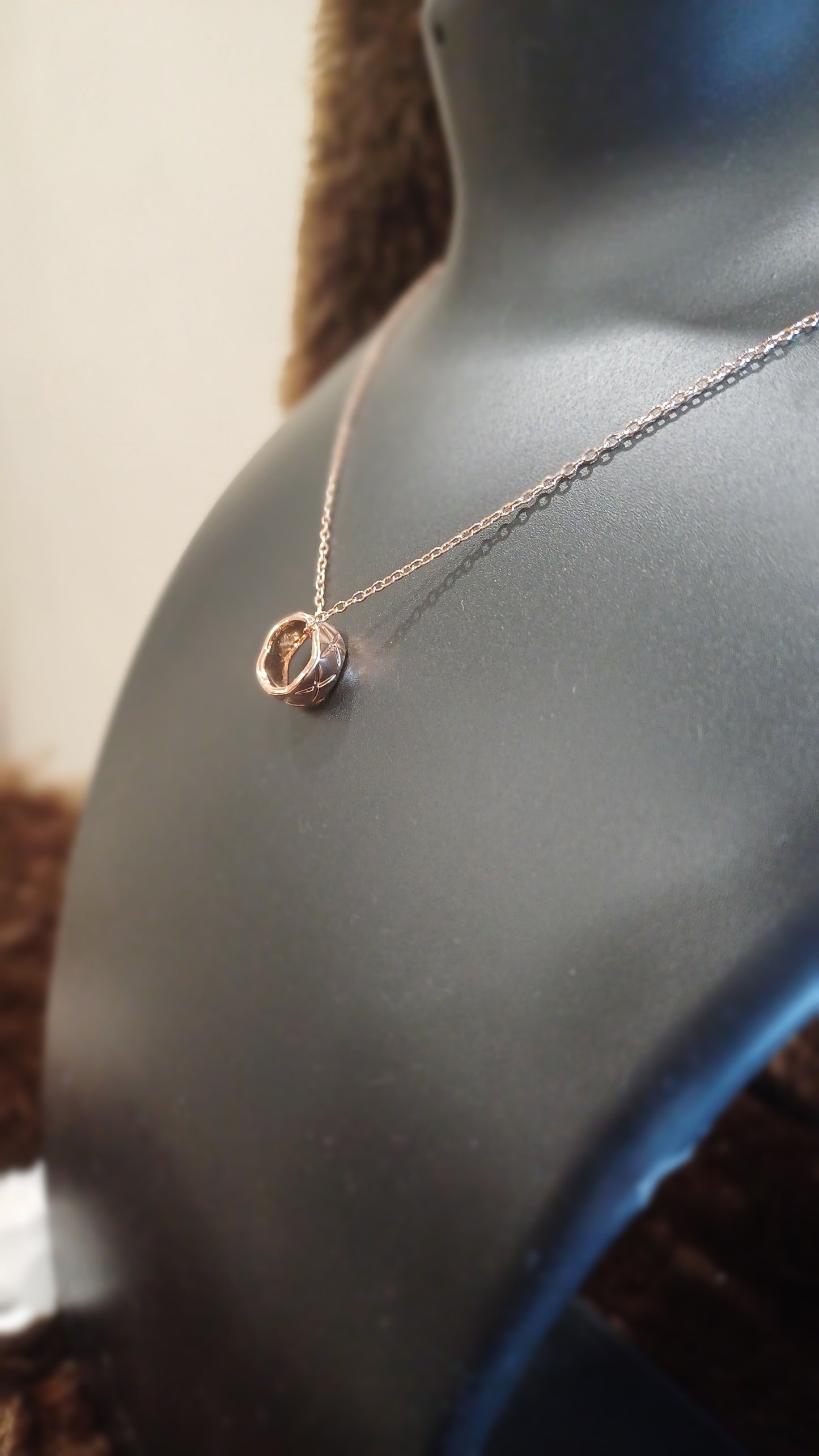 Ring pendant solid golden with chain_ anti tarnish_ trending