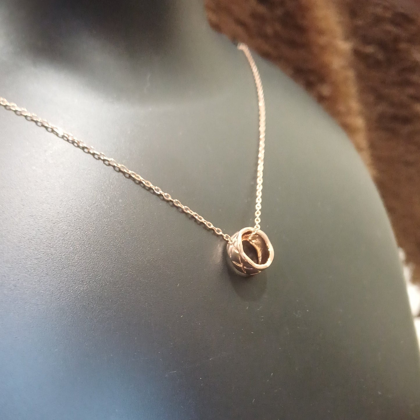 Ring pendant solid golden with chain_ anti tarnish_ trending