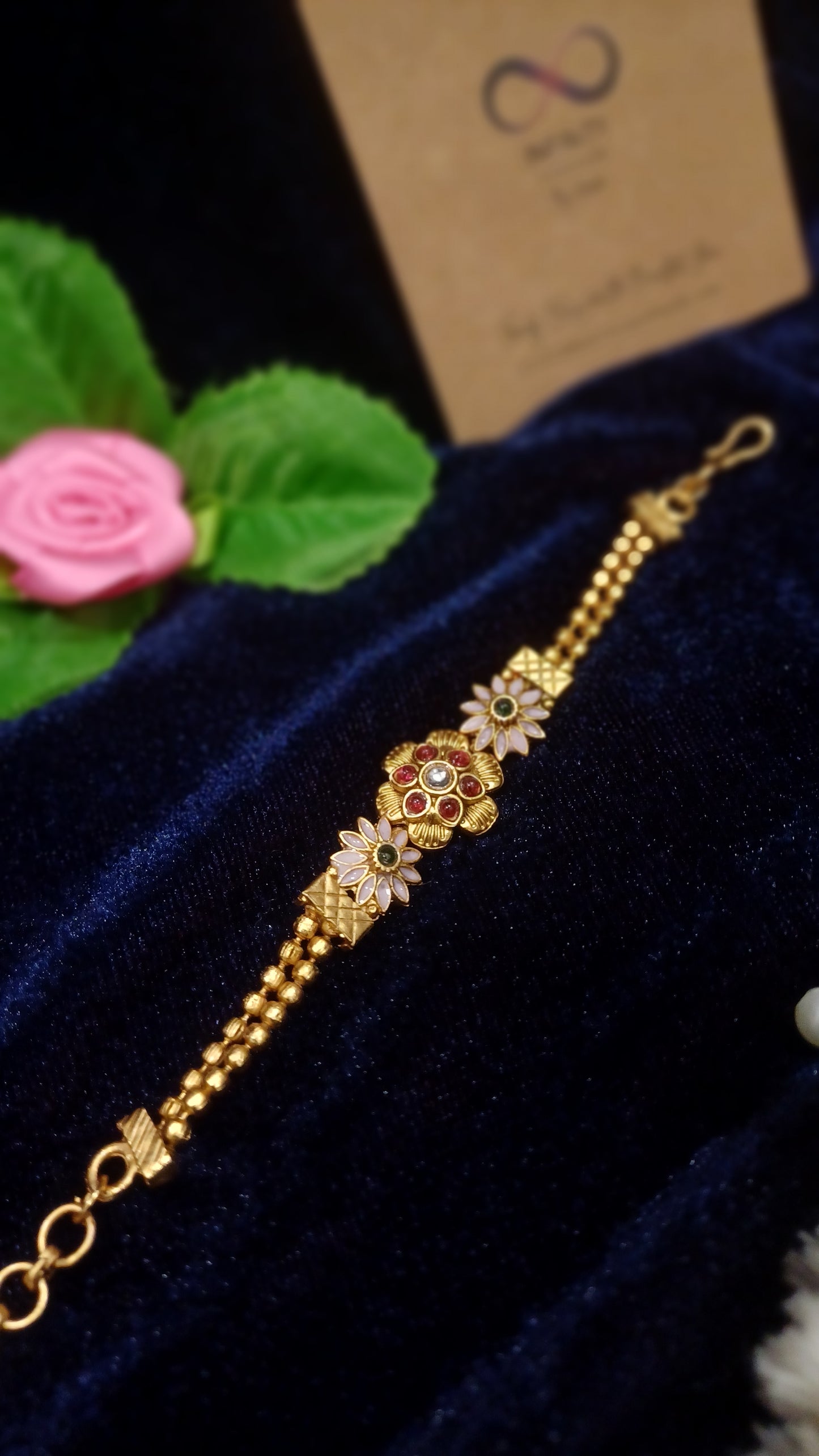 Lotus designer bracelet balled loose straps_ traditional