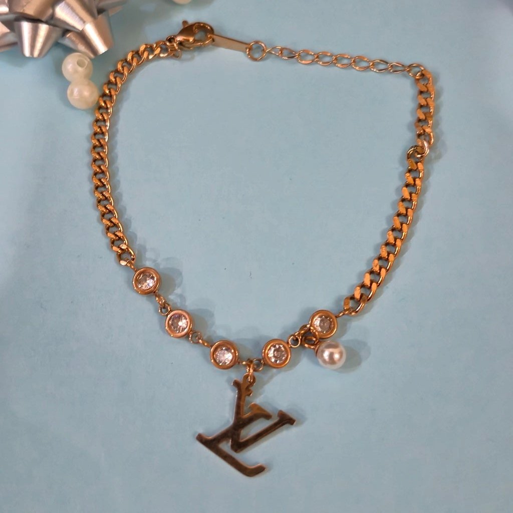 Louis Vuitton Diamond Bracelet - Premium Anti Tarnish SS material