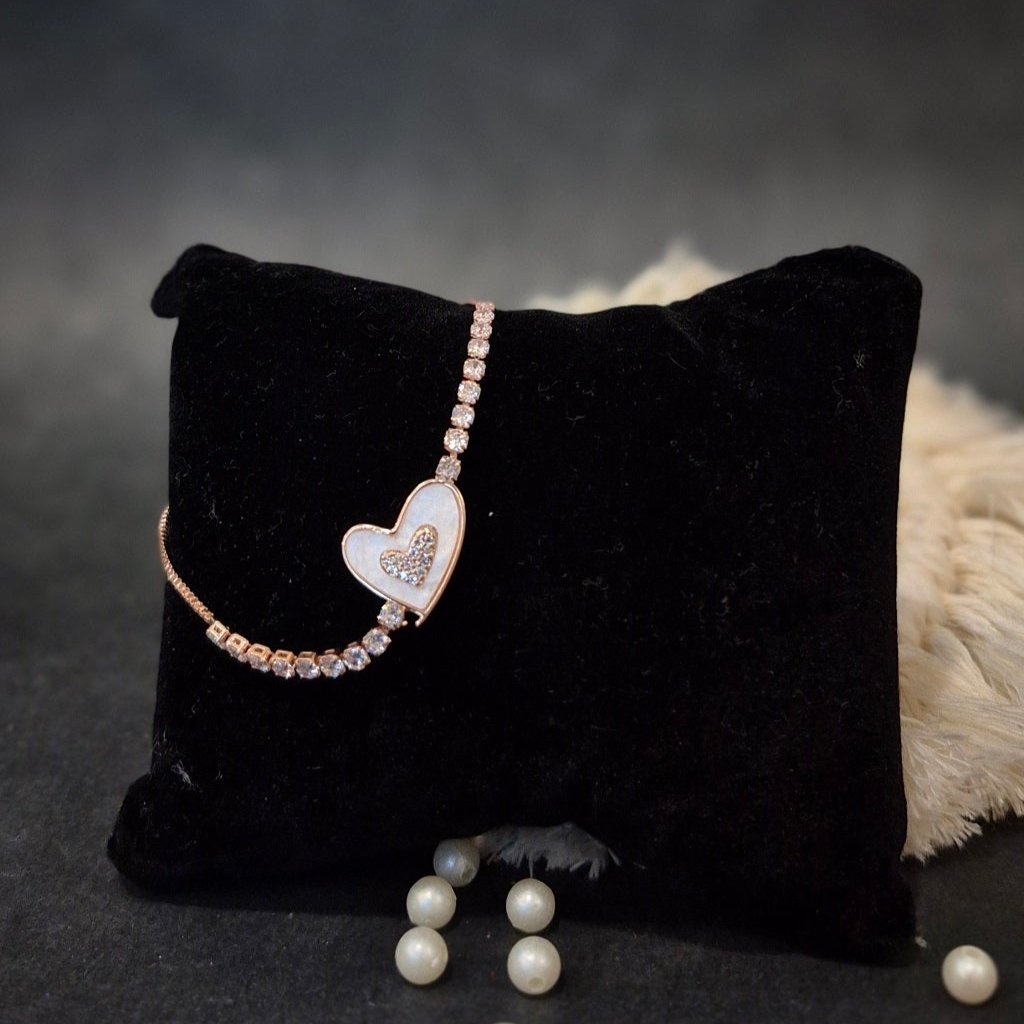 Heart shape American Diamond Bracelet 2