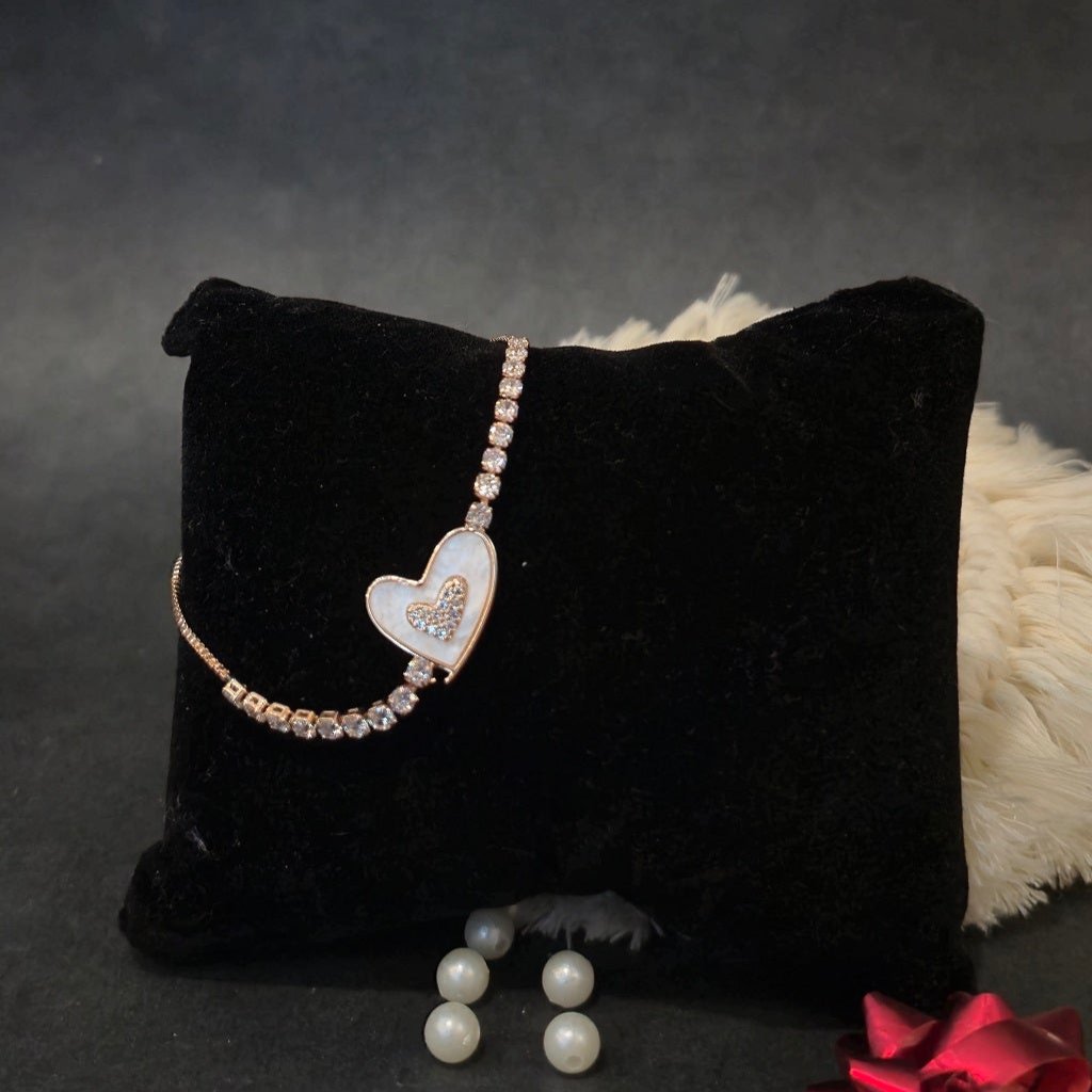 Heart shape American Diamond Bracelet 2