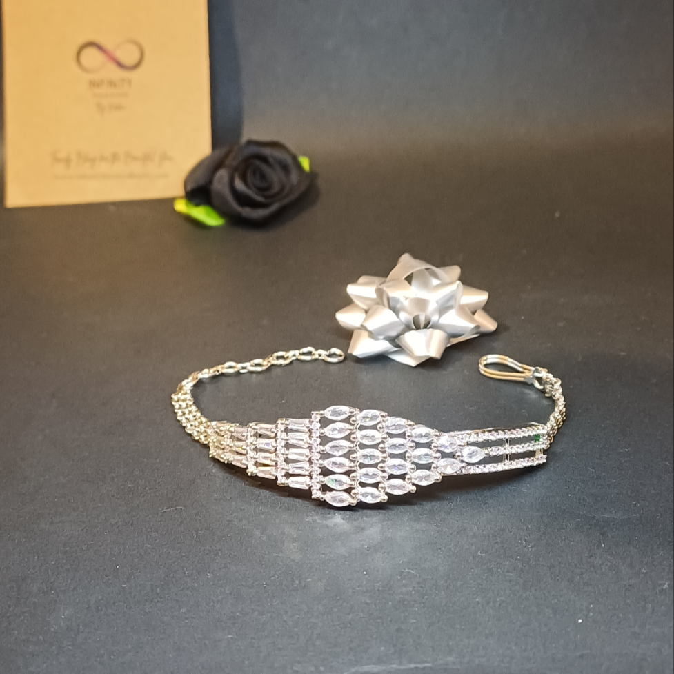 Diamond packed kada bracelet