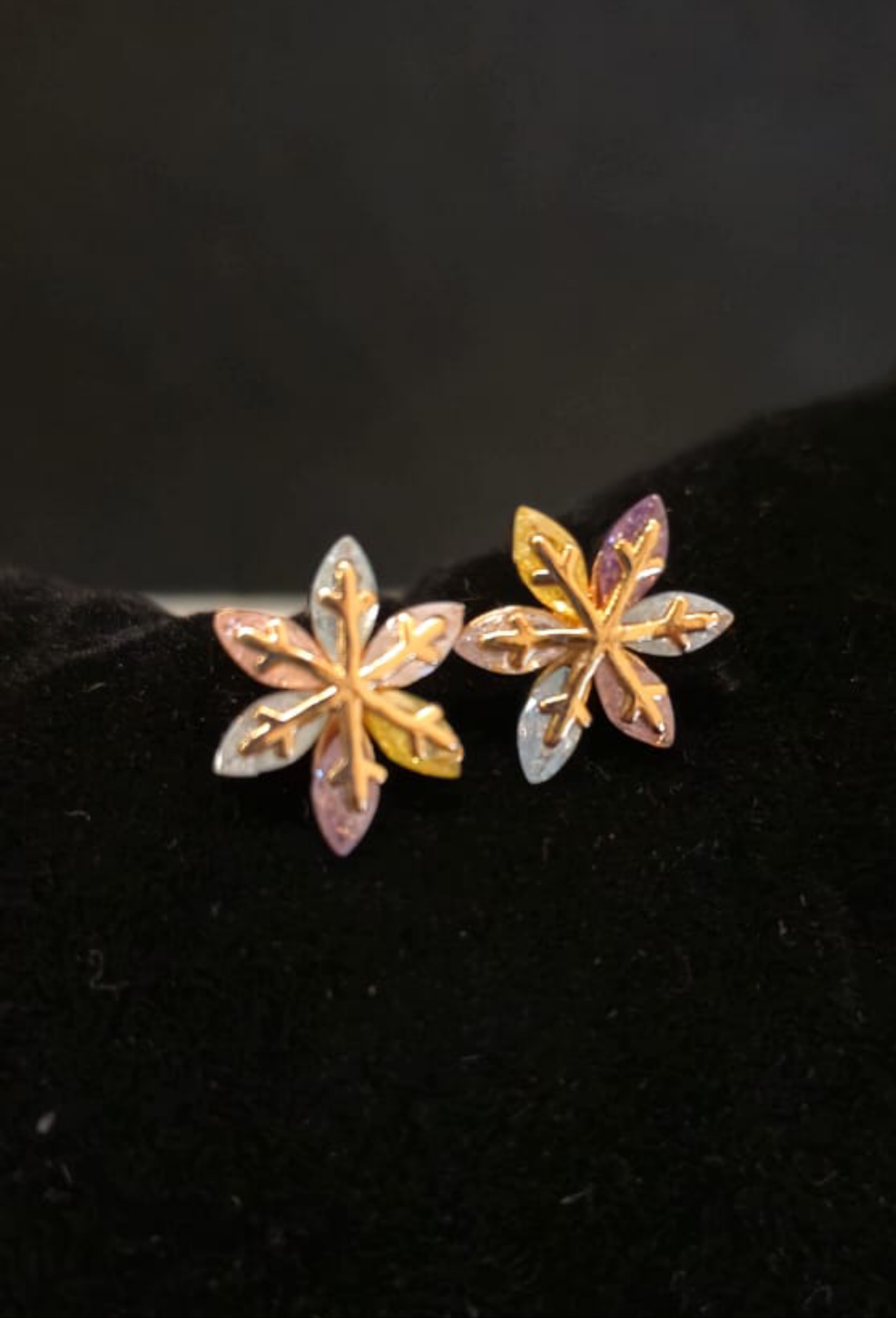 Snow flakes studs multicolor