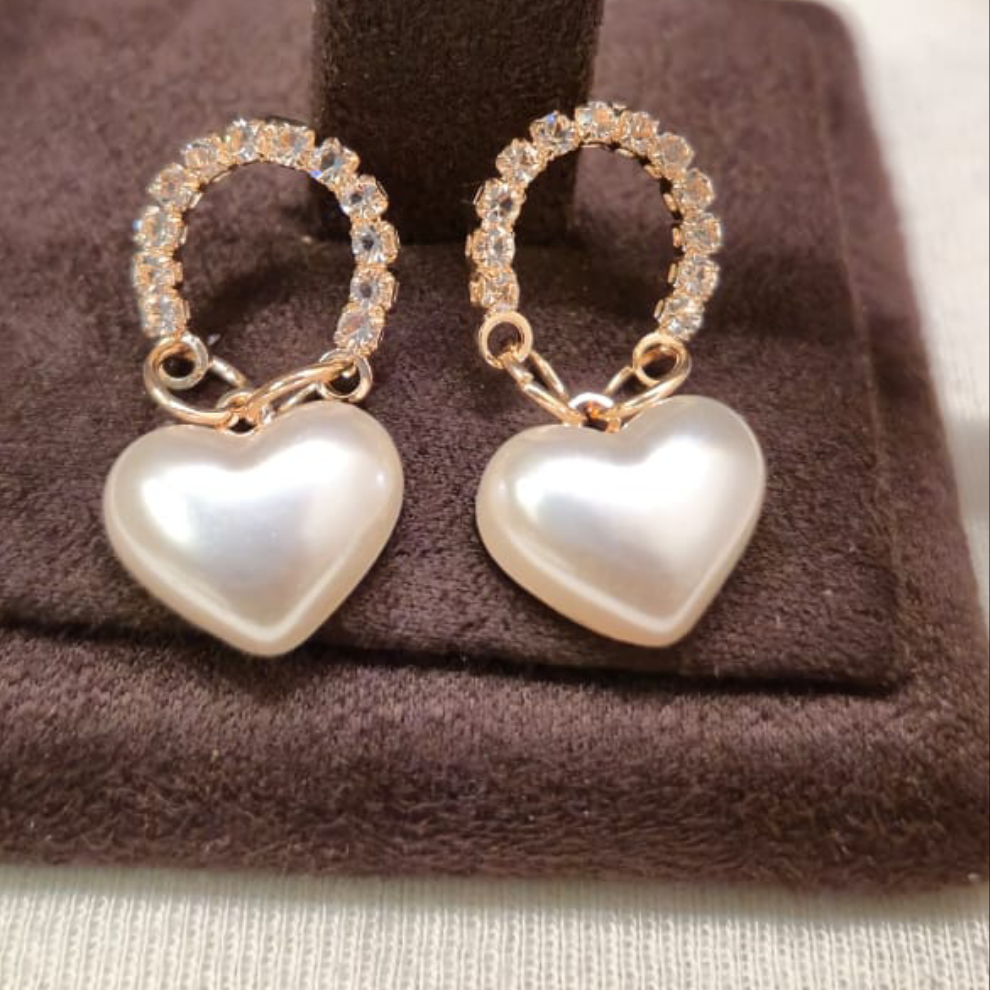 Heart of Pearl earrings