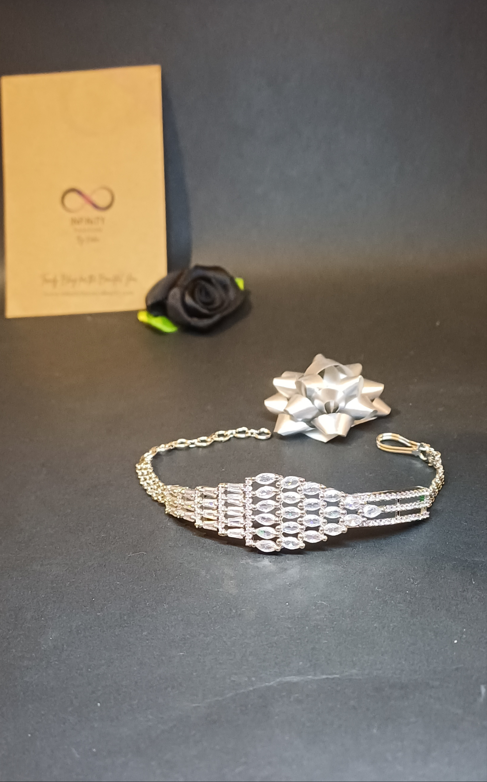 Diamond packed kada bracelet