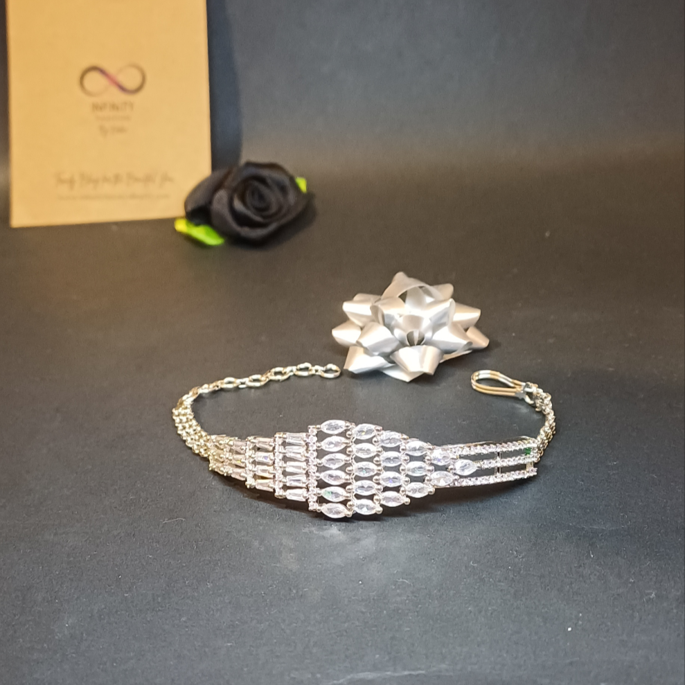 Diamond packed kada bracelet