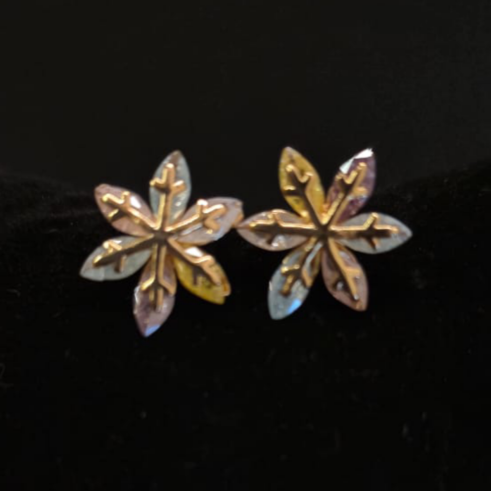 Snow flakes studs multicolor