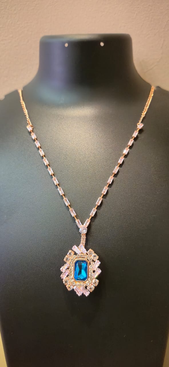 Must have Diamond necklace with four colored replaceable center stones