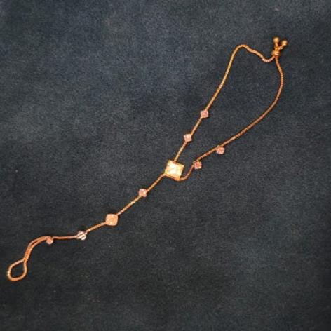 Bracelet with chained ring_Anti tarnish