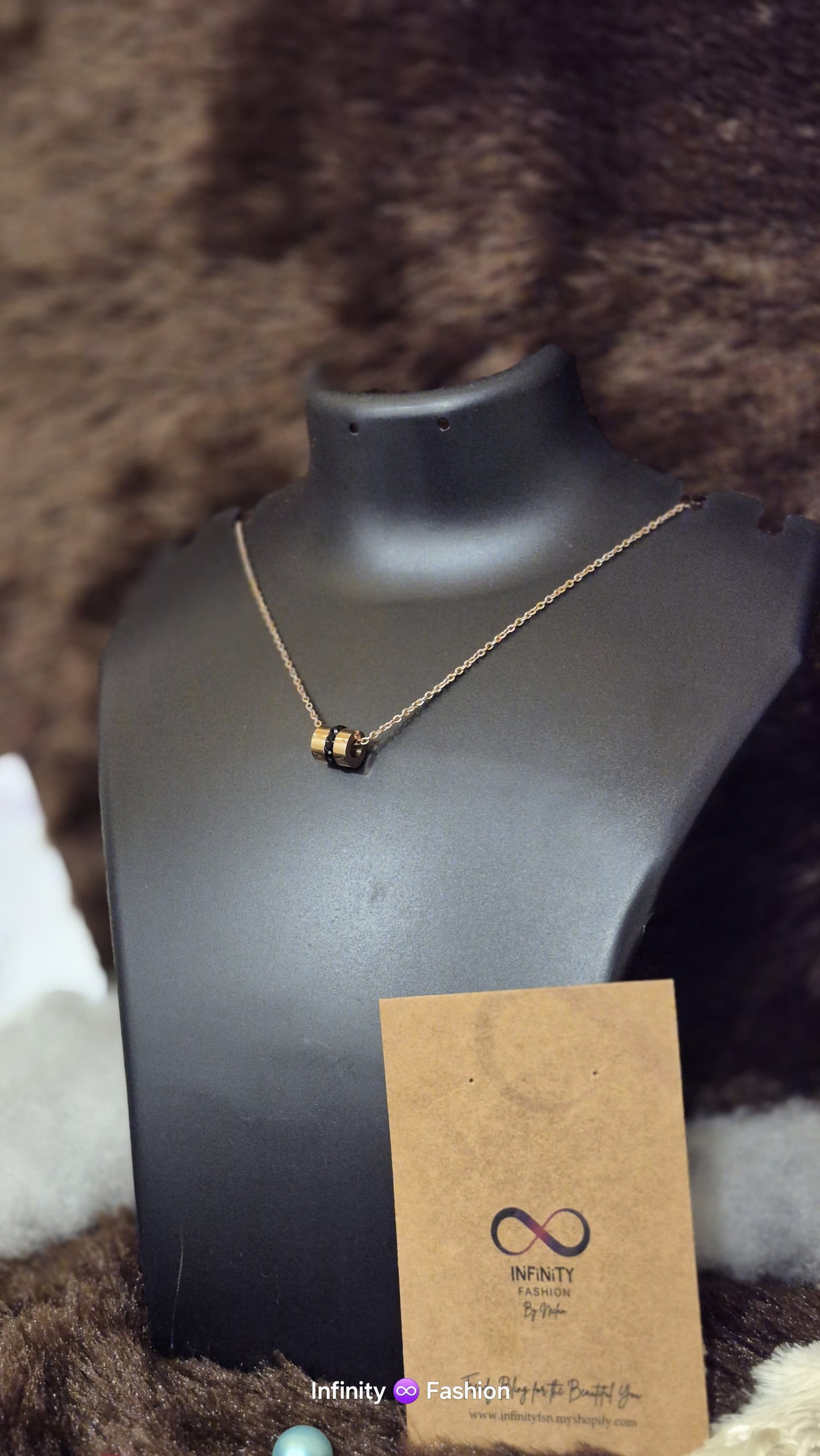 Spherical pendant with riman numerical with chain_anti tarnish_ trending design
