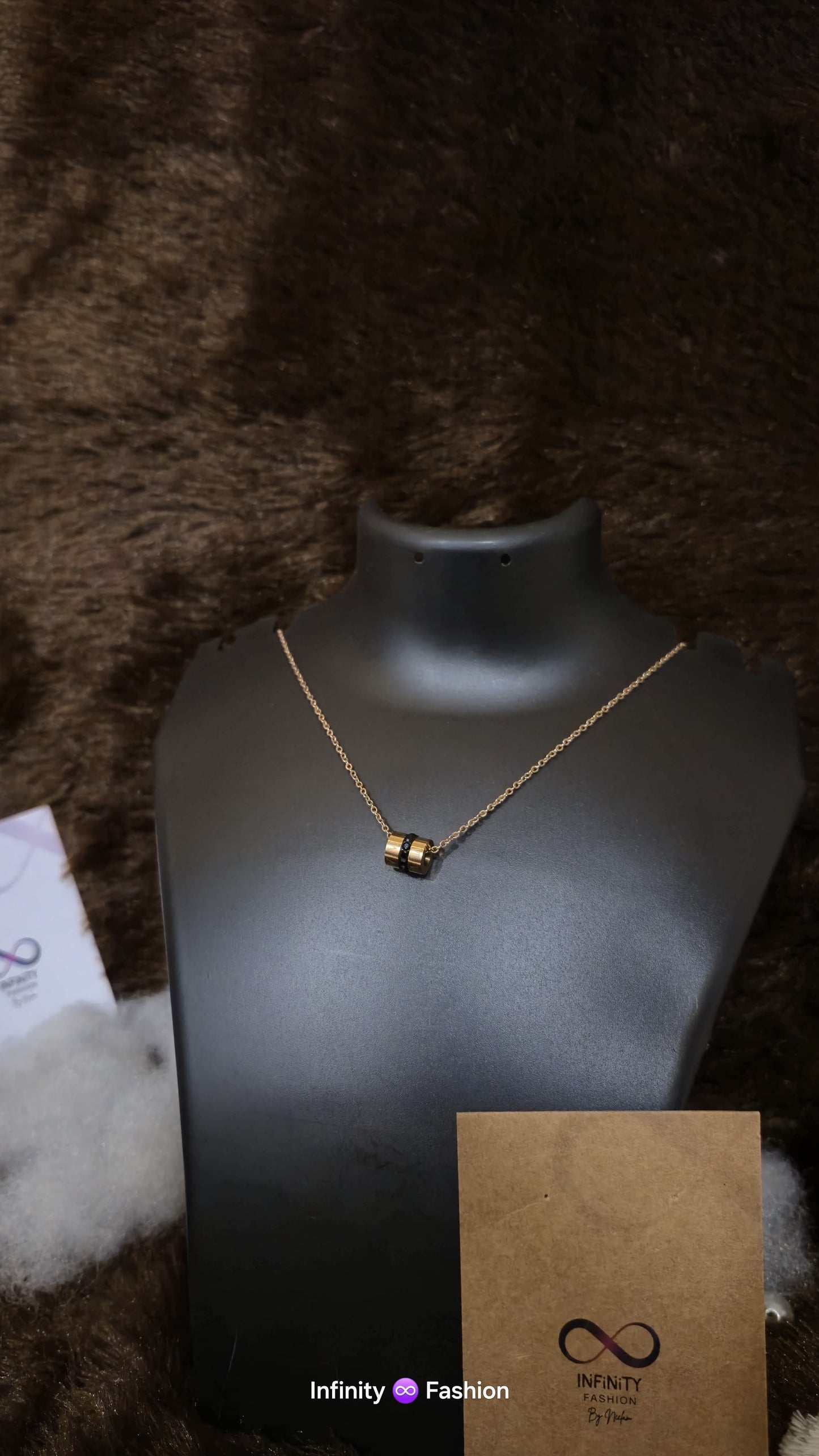Spherical pendant with riman numerical with chain_anti tarnish_ trending design