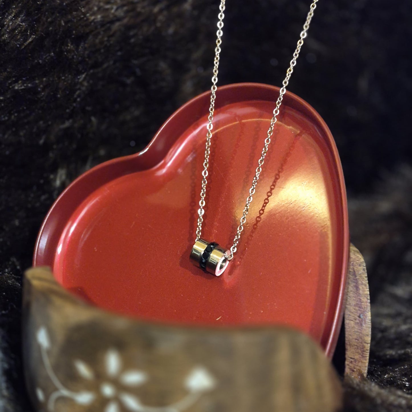 Spherical pendant with riman numerical with chain_anti tarnish_ trending design