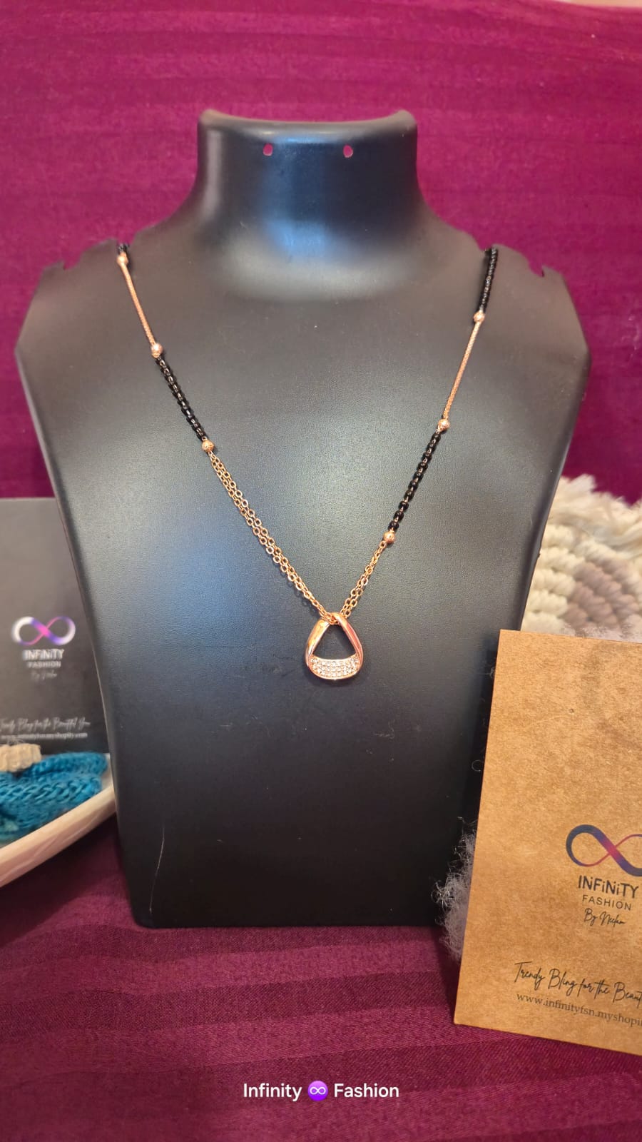 Mangalsutra with A.D pendant _ designer necklace
