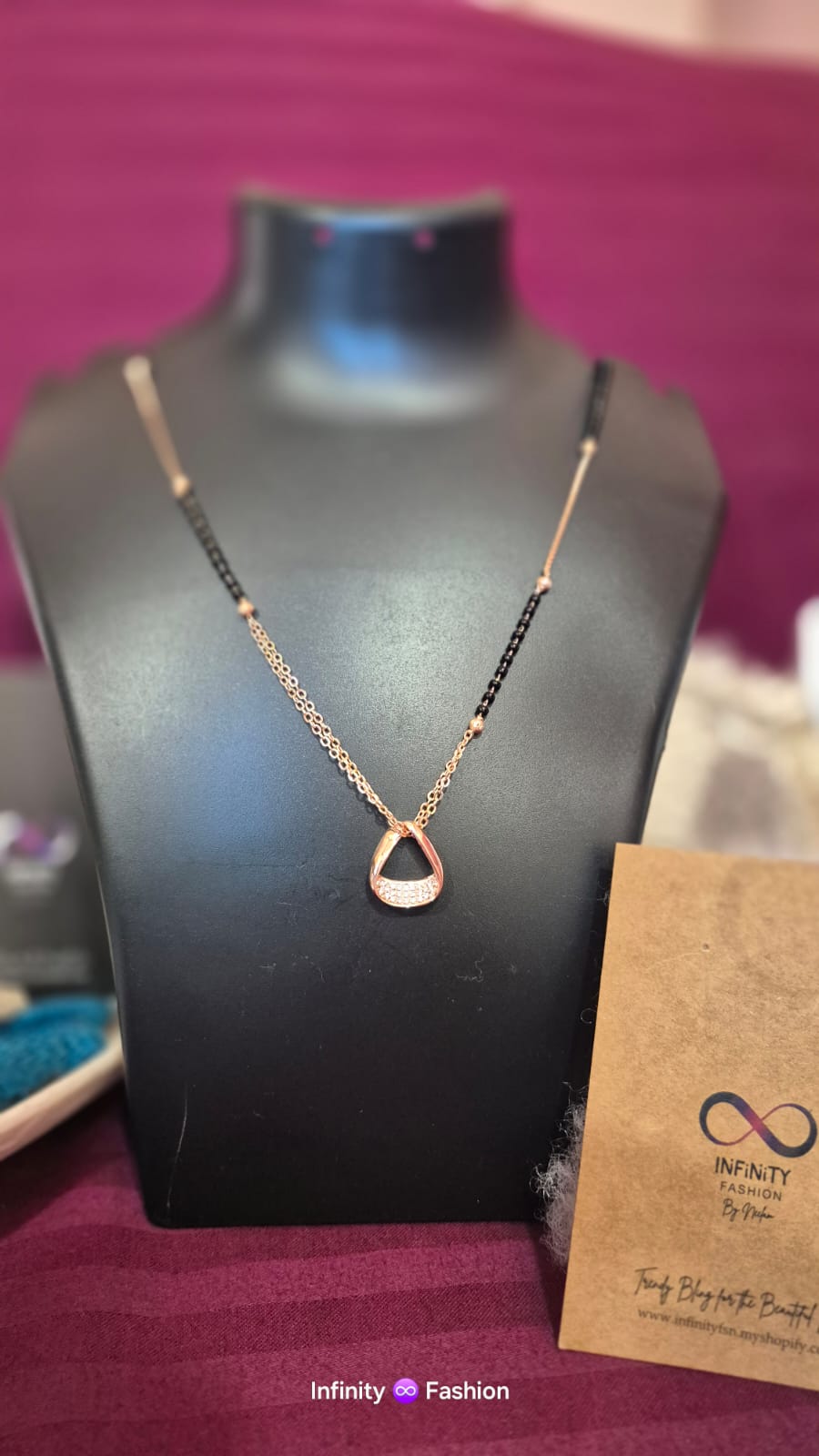 Mangalsutra with A.D pendant _ designer necklace