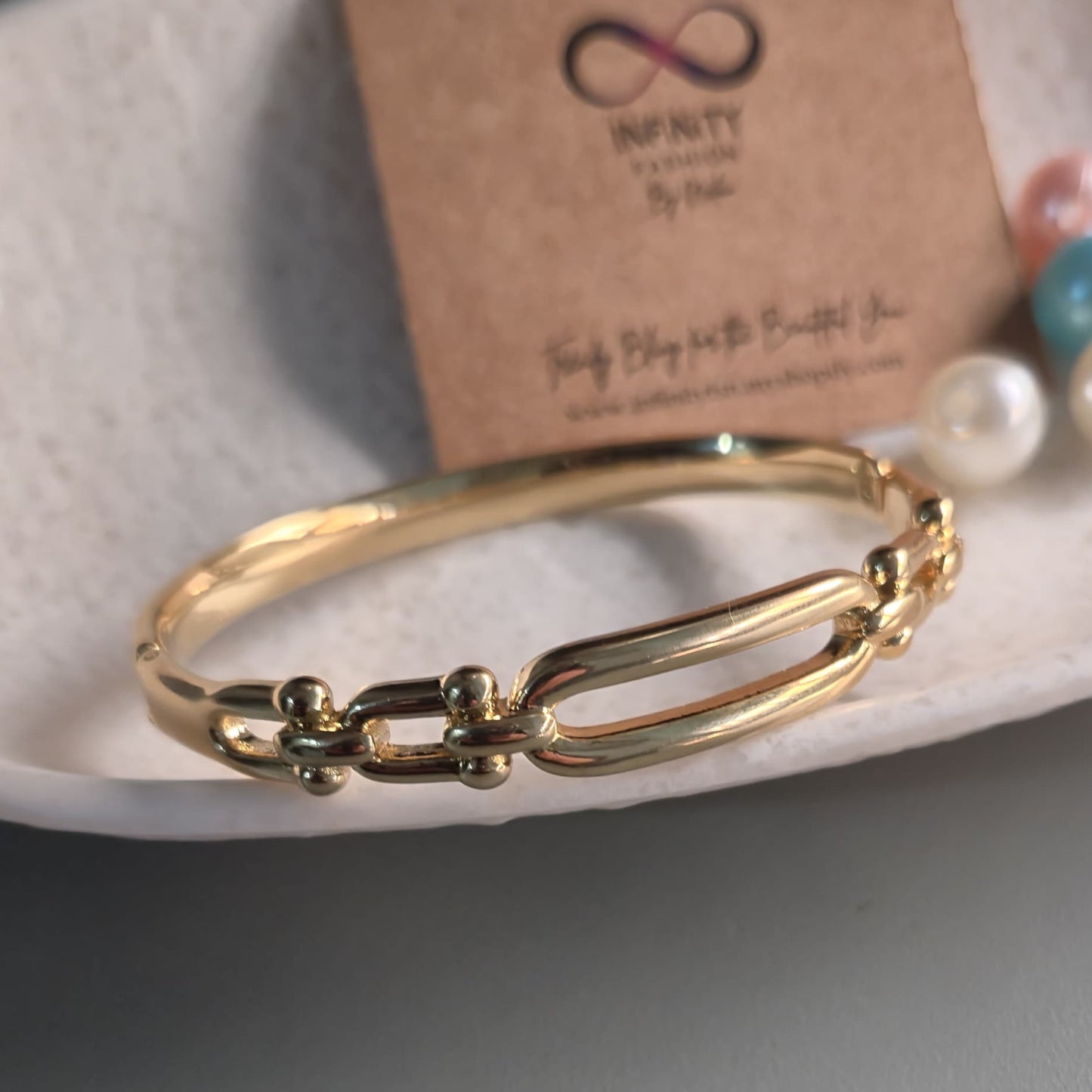 Elegant golden wrist band _ anti tarnish daily wear high quality kada