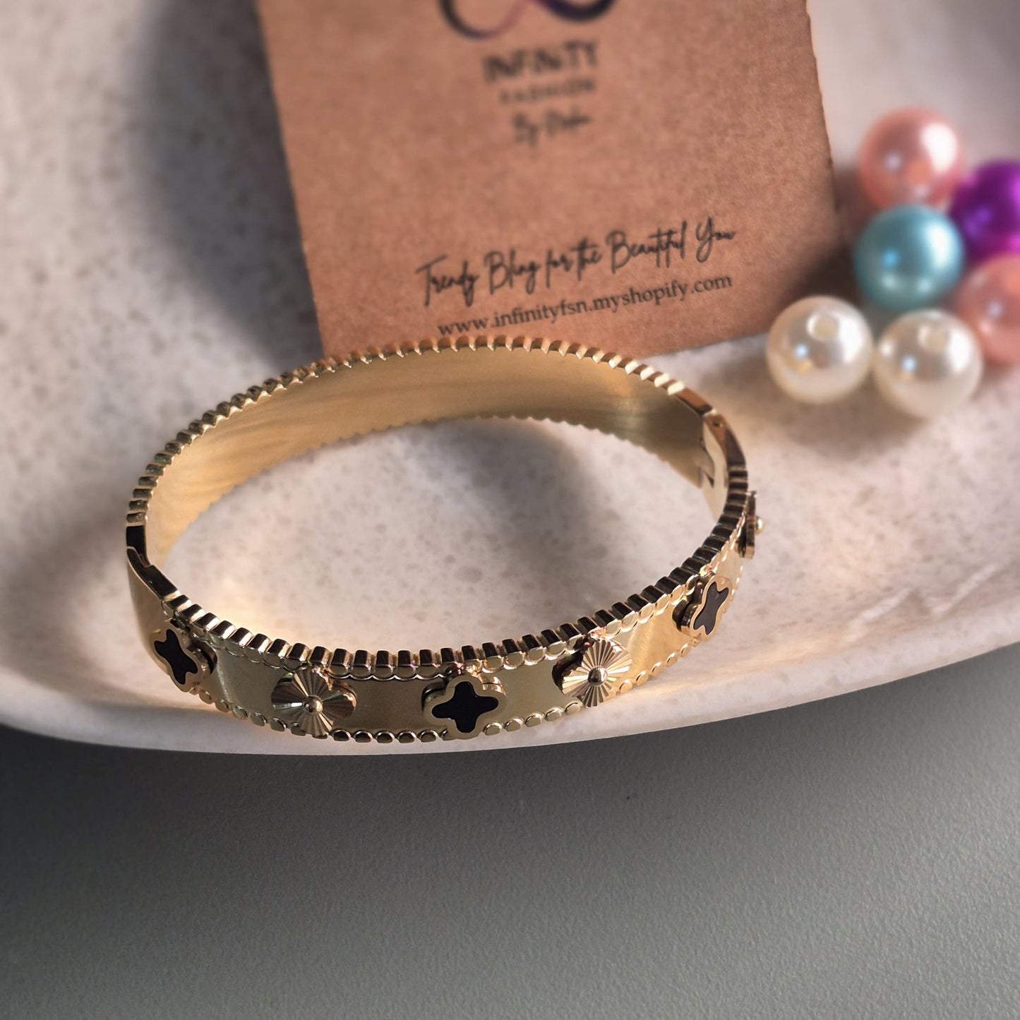 Golden broad wrist band engraved_ anti tarnish daily wear high quality kada