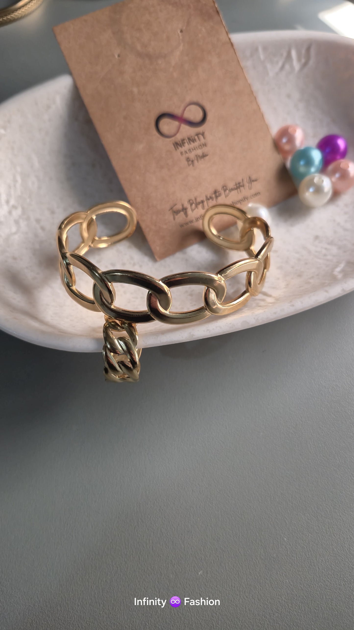 Braided golden kada with finder ring _ anti tarnish daily wear high quality wrist band