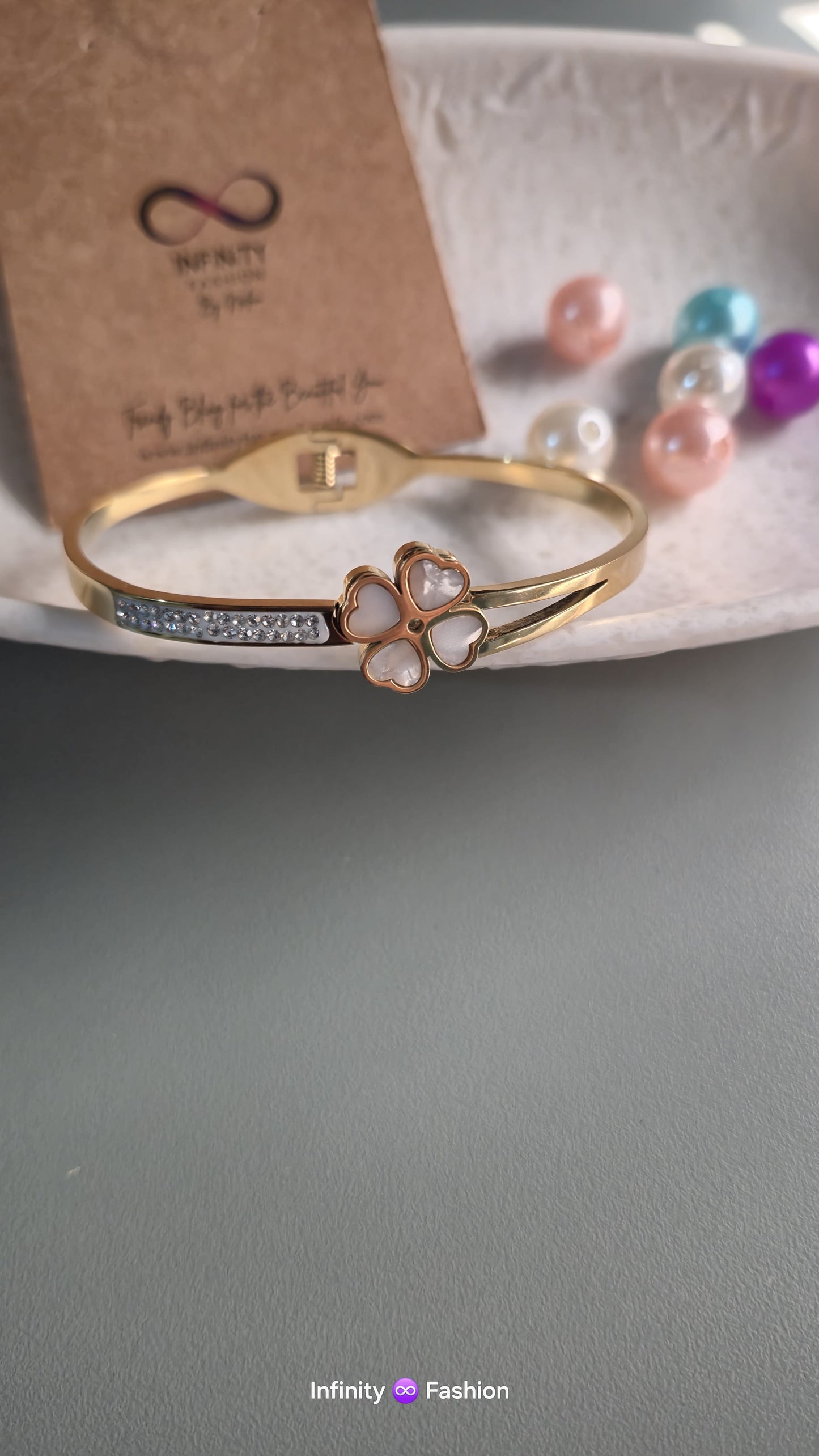 White flora A.D golden kada_ anti tarnish daily wear high quality wrist band