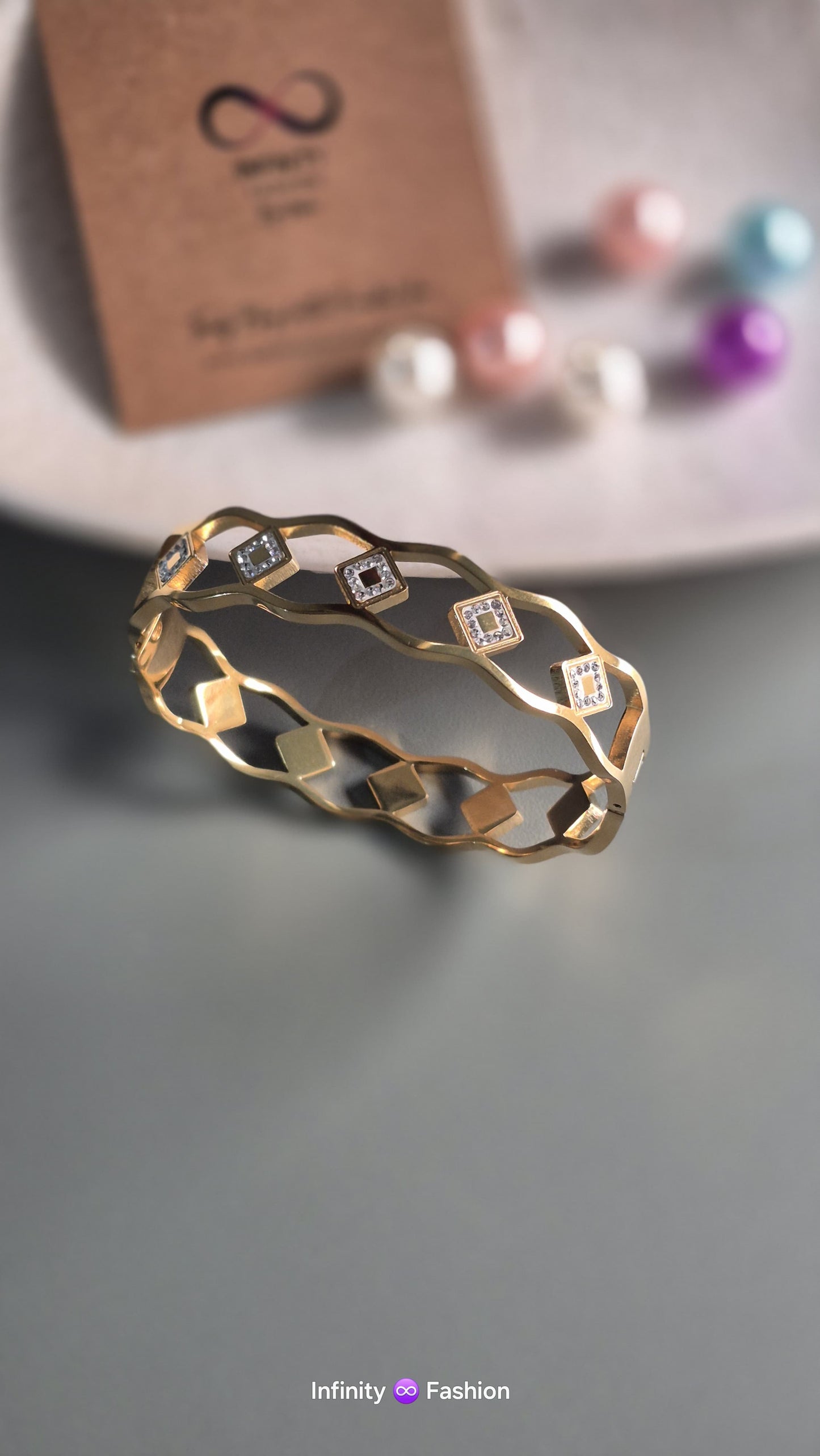 Golden broad kada A.D _ Anti tarnish daily wear high quality wrist band