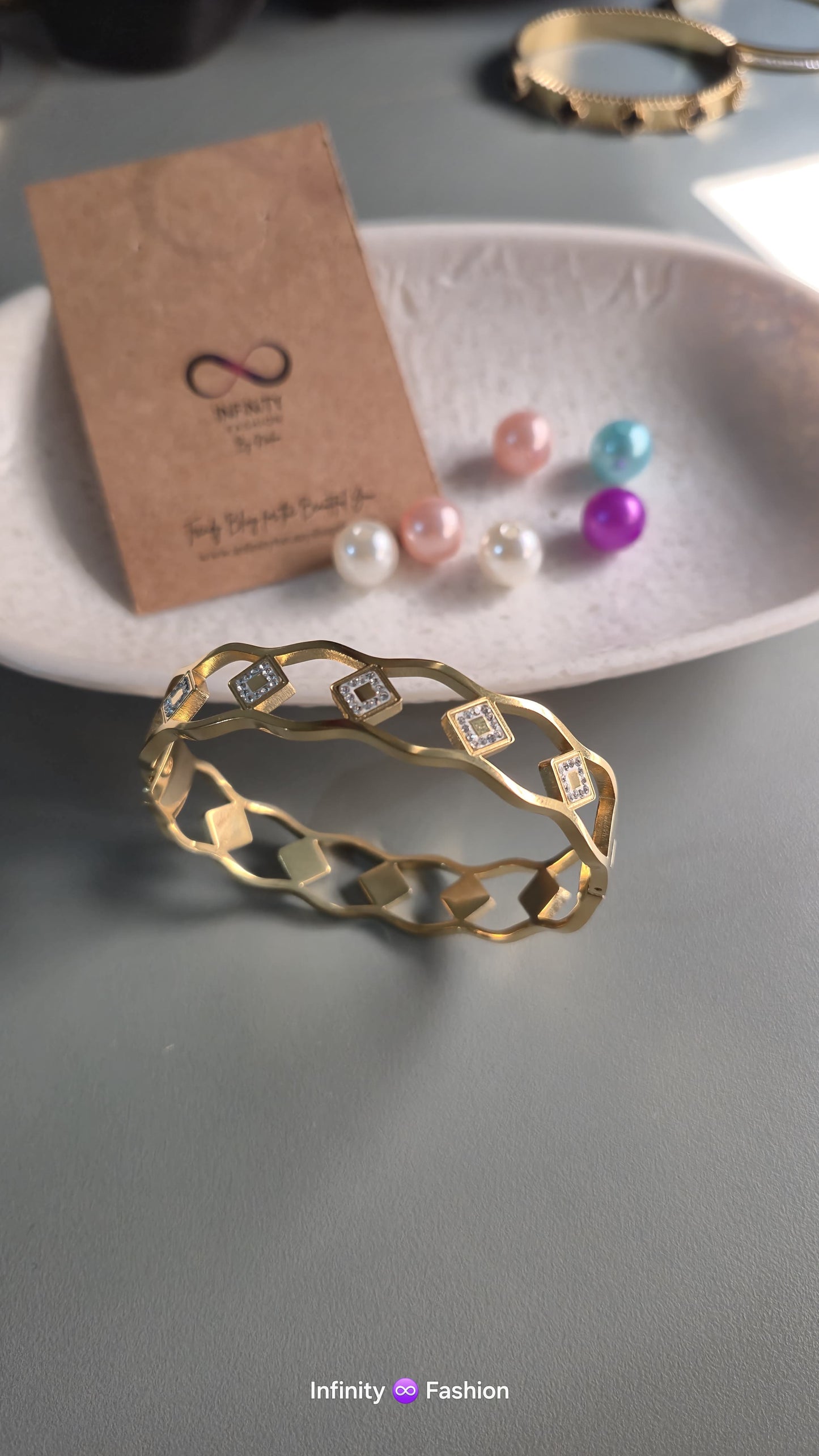 Golden broad kada A.D _ Anti tarnish daily wear high quality wrist band
