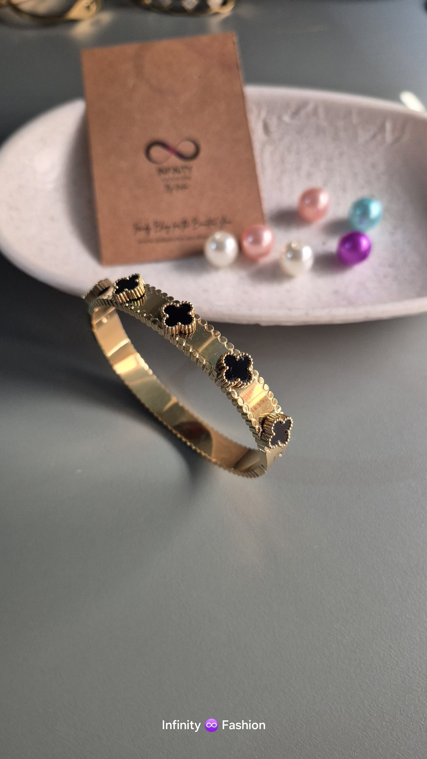 Solid broad wrist band golden with black engraving_ anti tarnish daily wear high quality kada