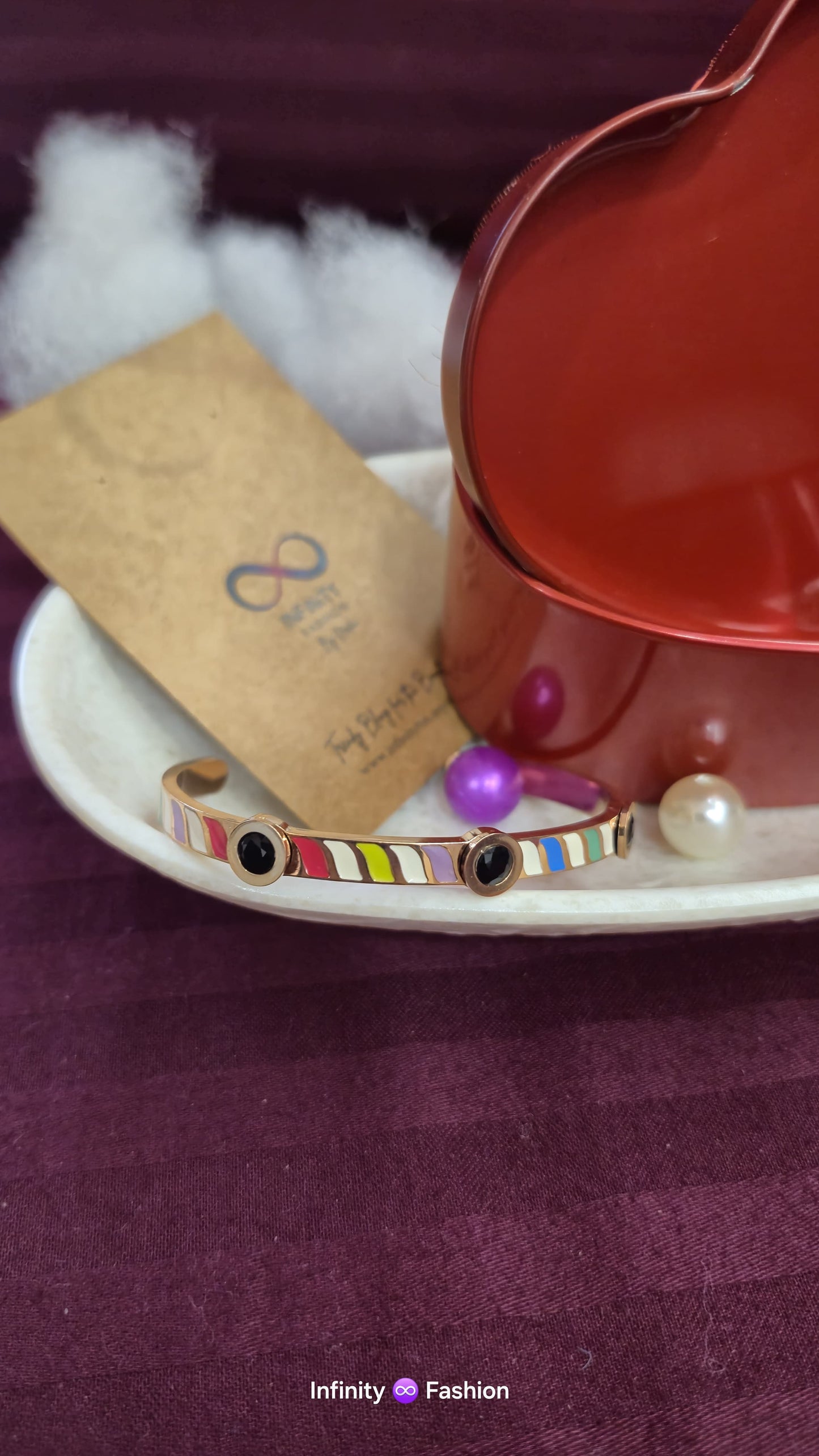 Rainbow statement kada_ Anti tarnish daily wear high quality wrist band