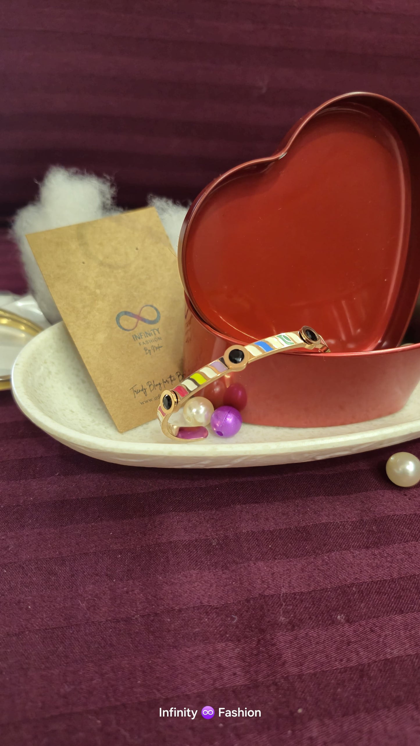 Rainbow statement kada_ Anti tarnish daily wear high quality wrist band