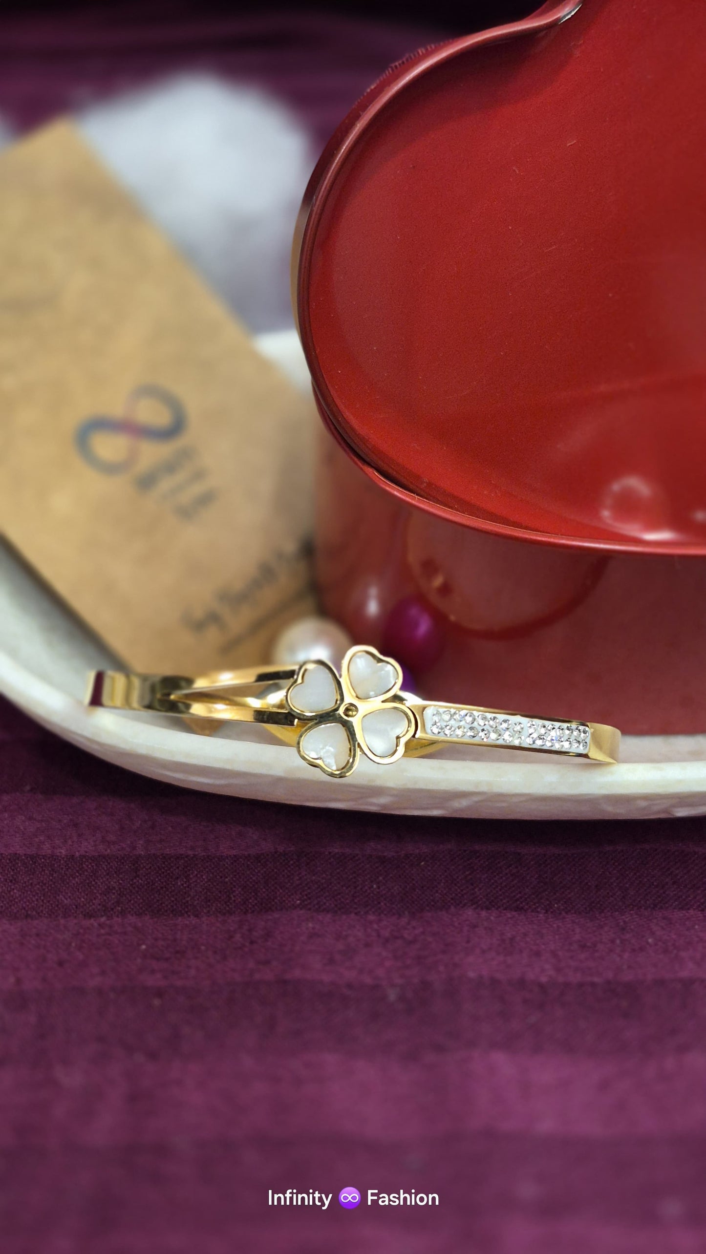 White flora A.D golden kada_ anti tarnish daily wear high quality wrist band