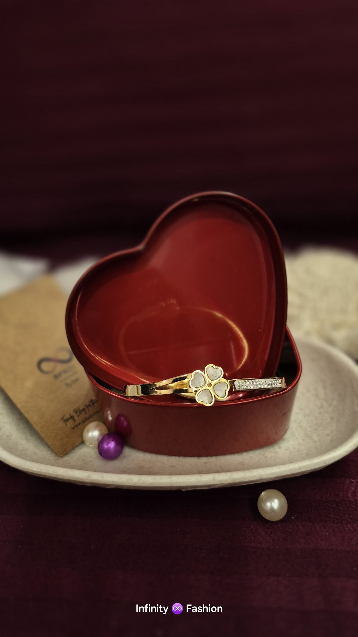 White flora A.D golden kada_ anti tarnish daily wear high quality wrist band