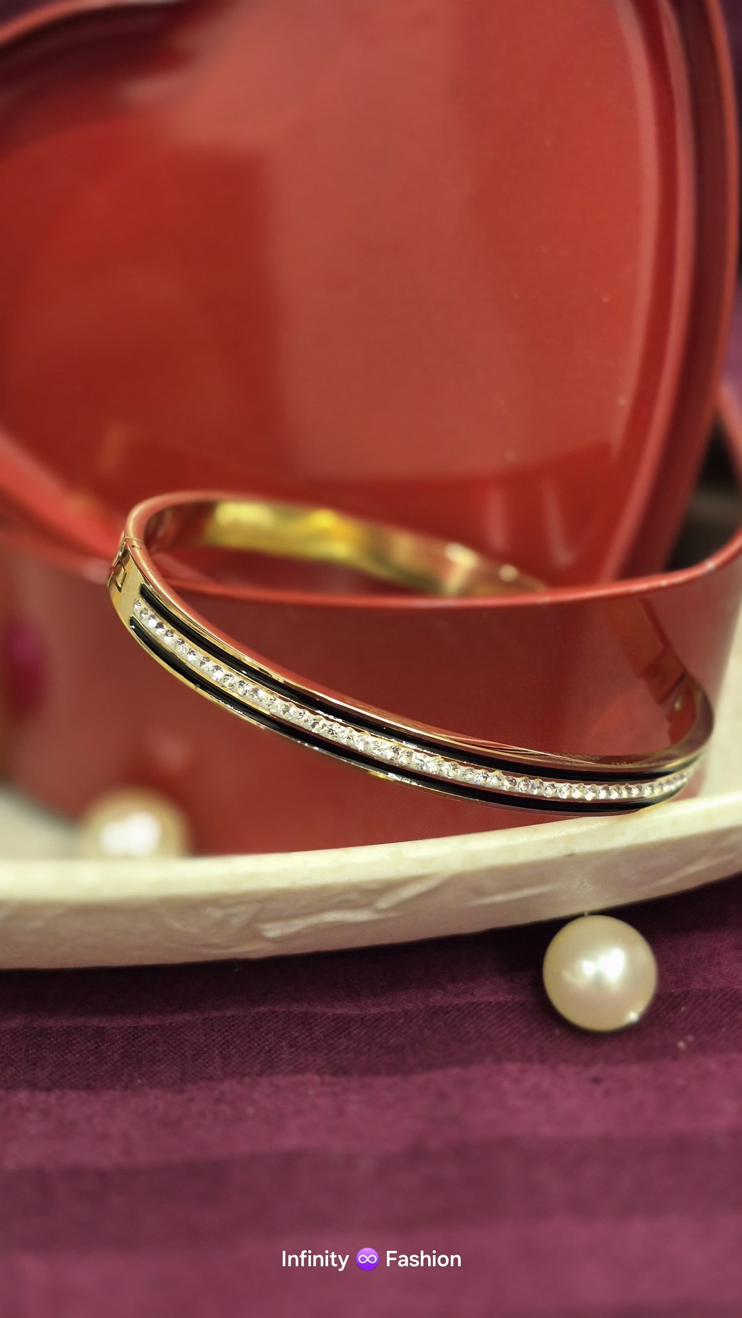 Golden sleek band A.D engraved_ anti tarnish daily wear high quality kada