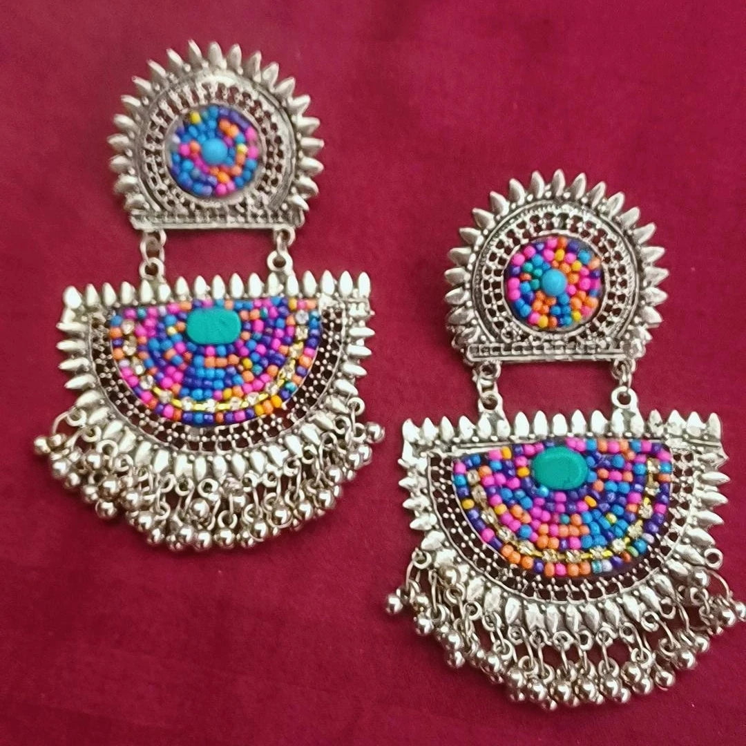 Heavy jhumkas multi color