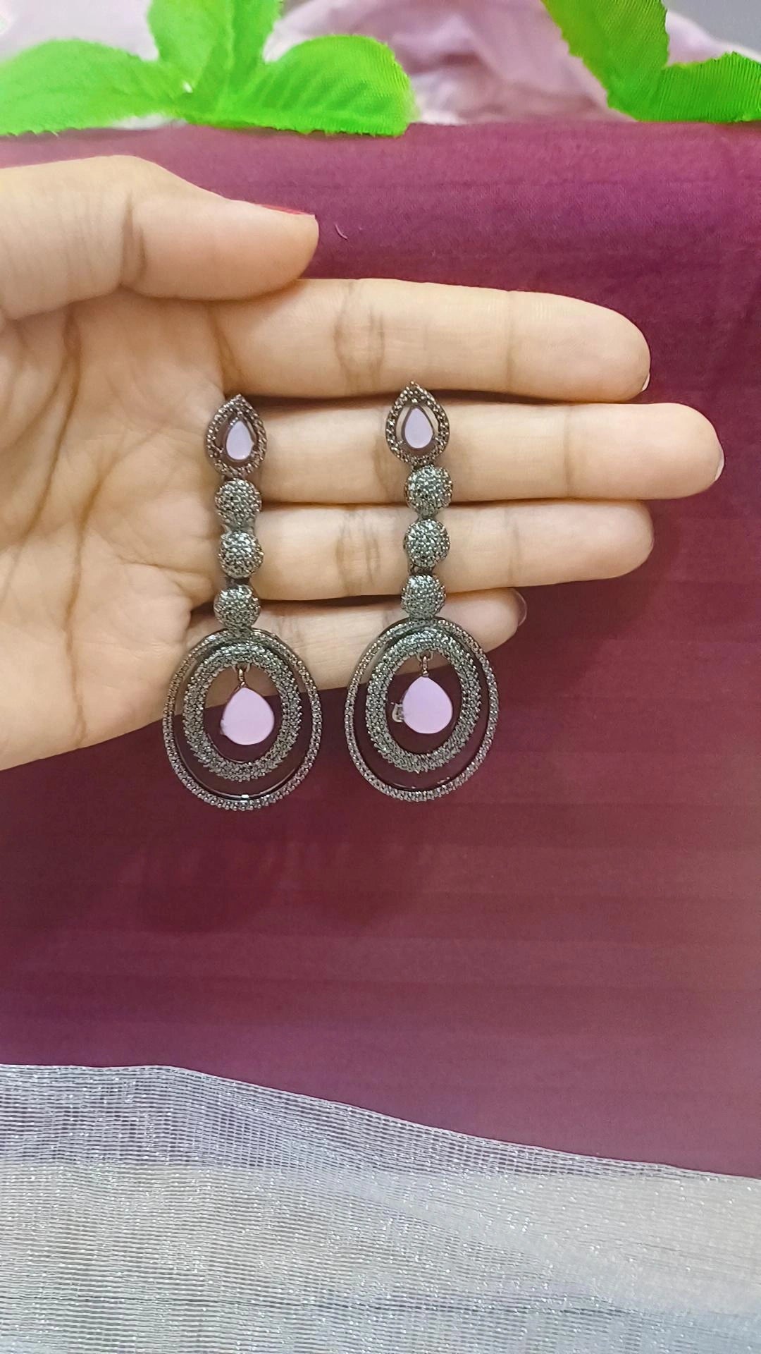 Diamond Diva blush pink earlobes
