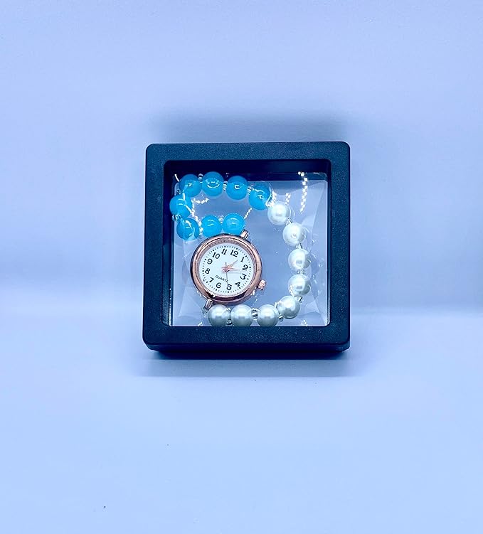 Luxury Beads Infinity Bracelet -Sky Blue